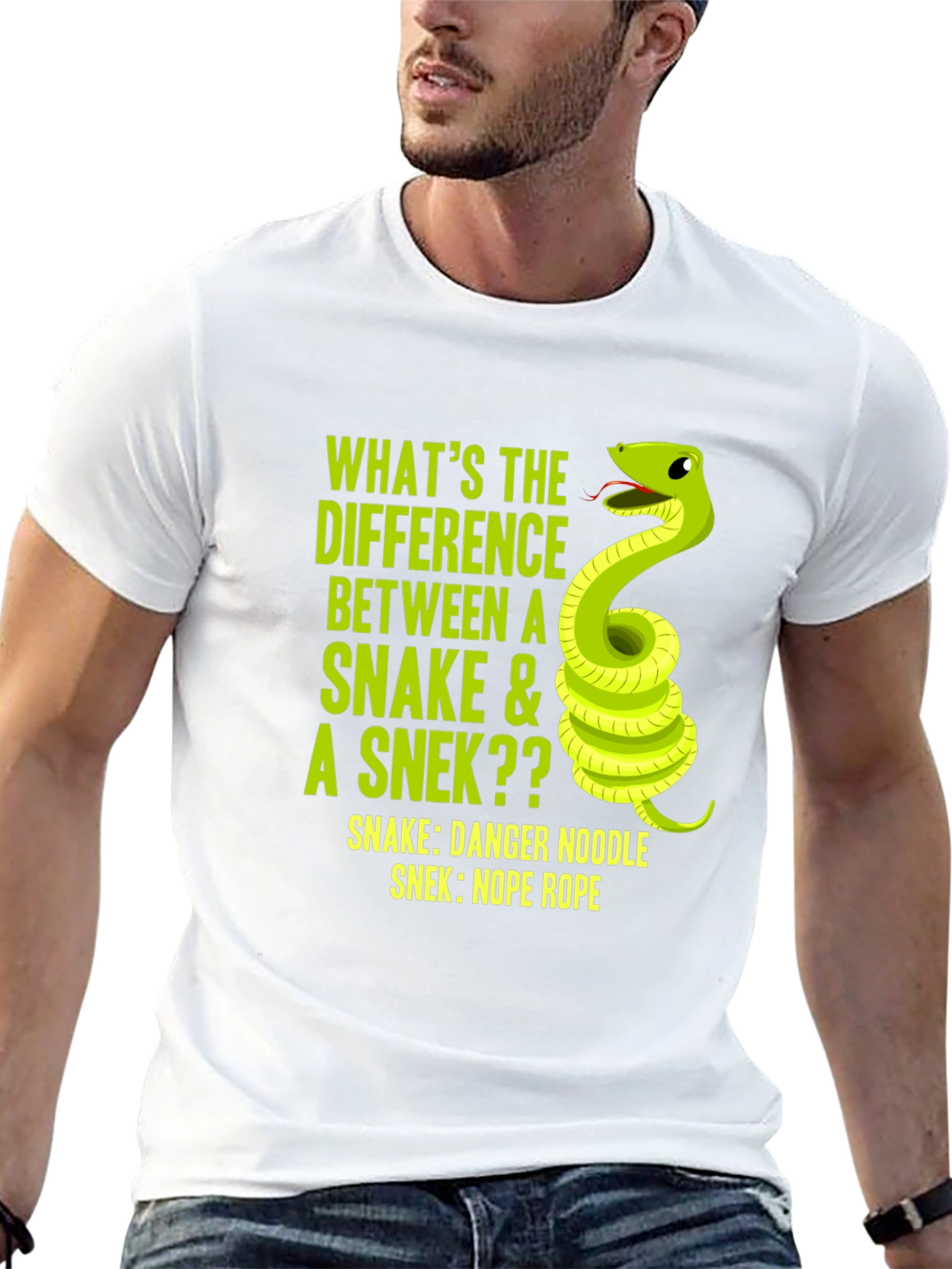 Funny Snake vs Snek T-Shirt Danger Noodle Tee