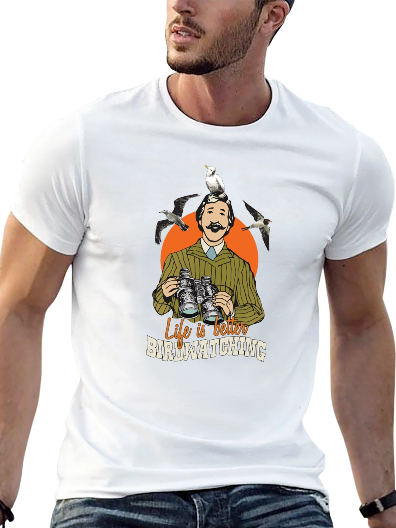 Bird Watching Graphic Tee - Nature Lover Shirt