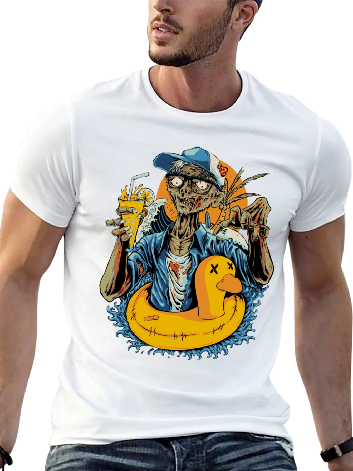 Zombie Summer Fun Graphic T-Shirt