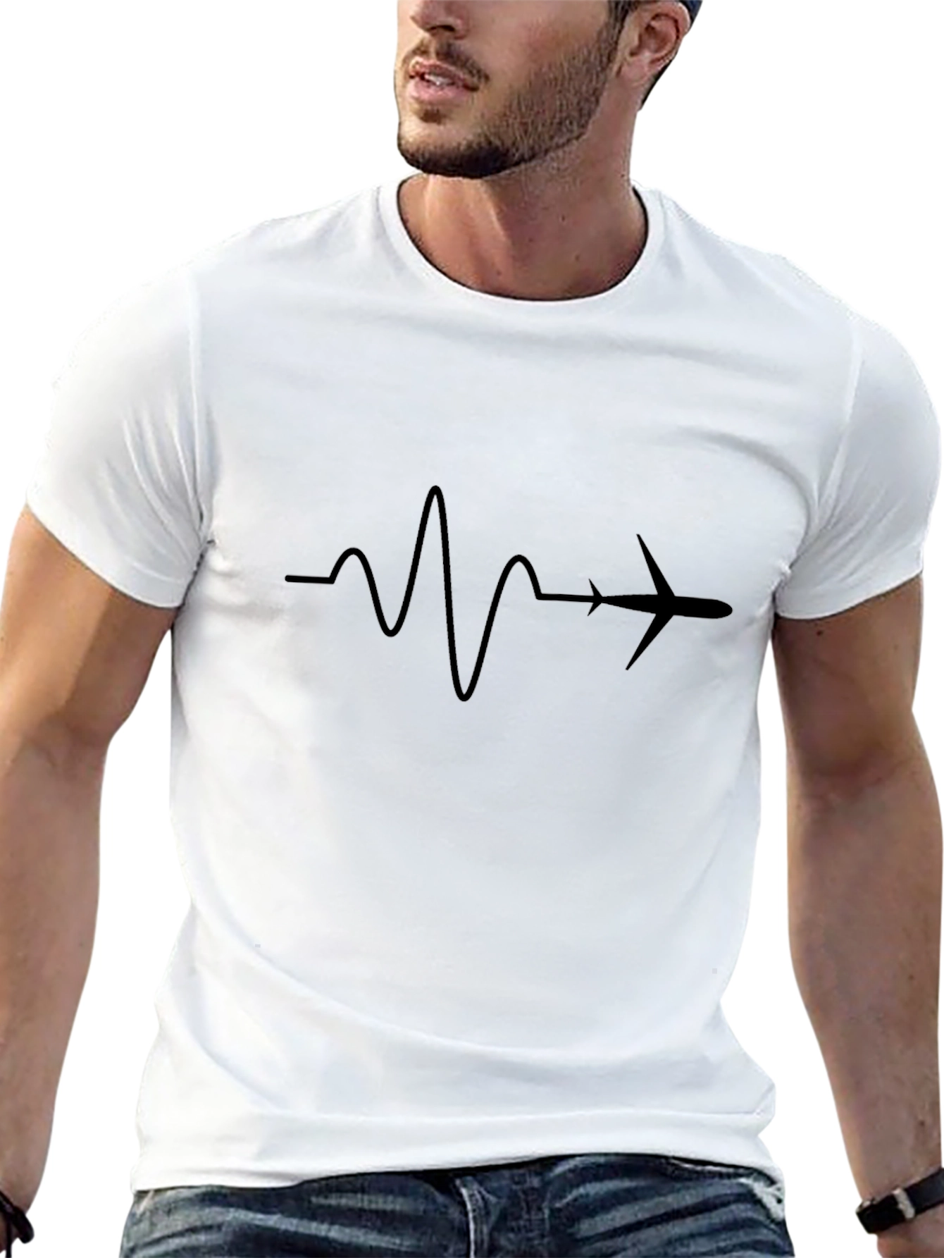 Pilot Heartbeat T-Shirt - Aviation Enthusiast Tee