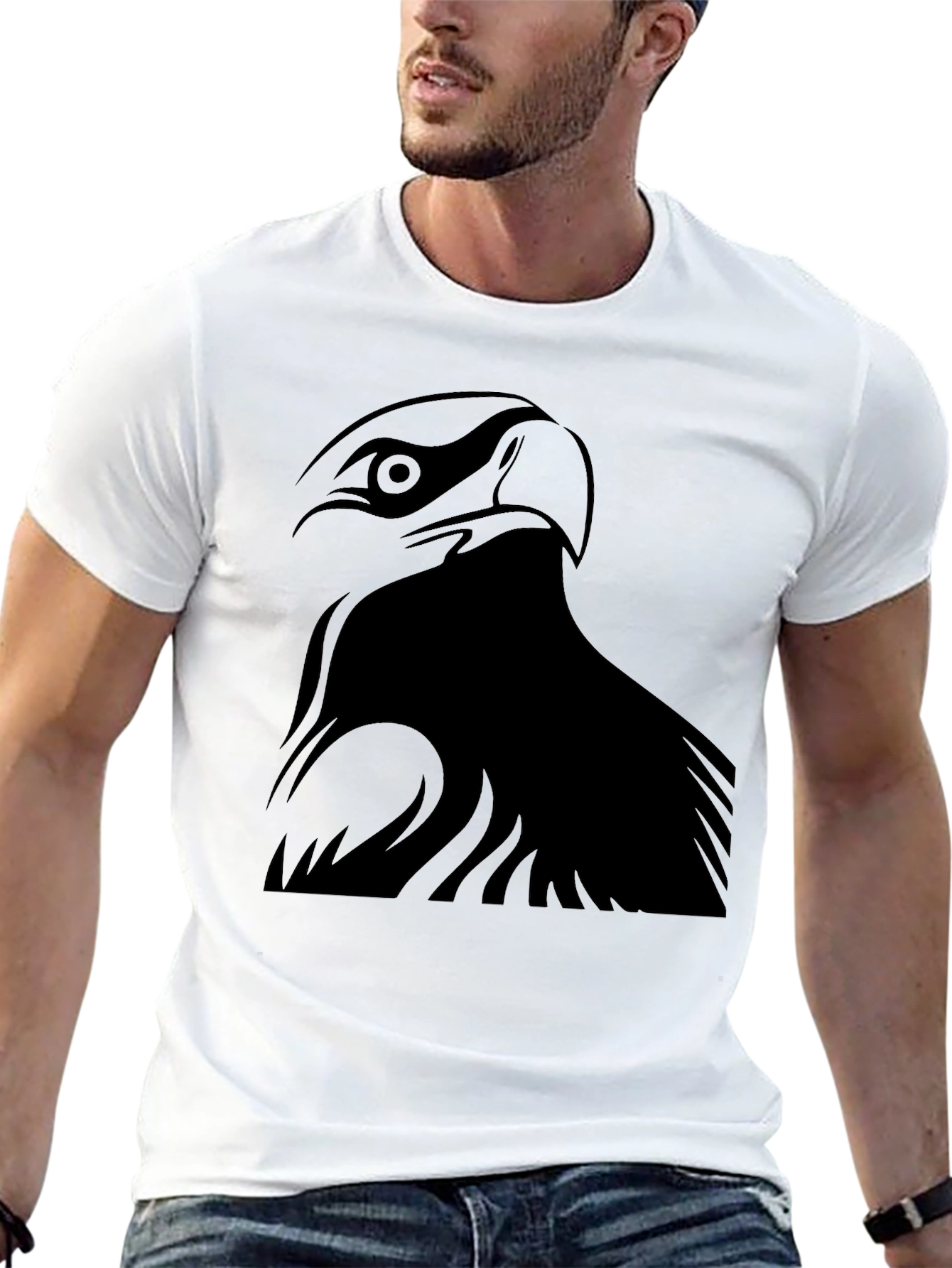 Black Eagle Graphic Tee - Mens Fashion