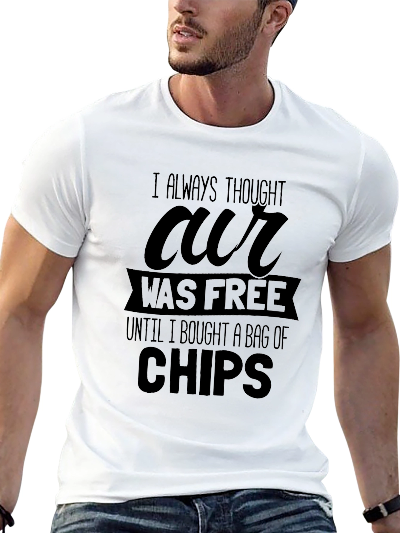 Humorous Our Was Free Graphic Black T-Shirt
