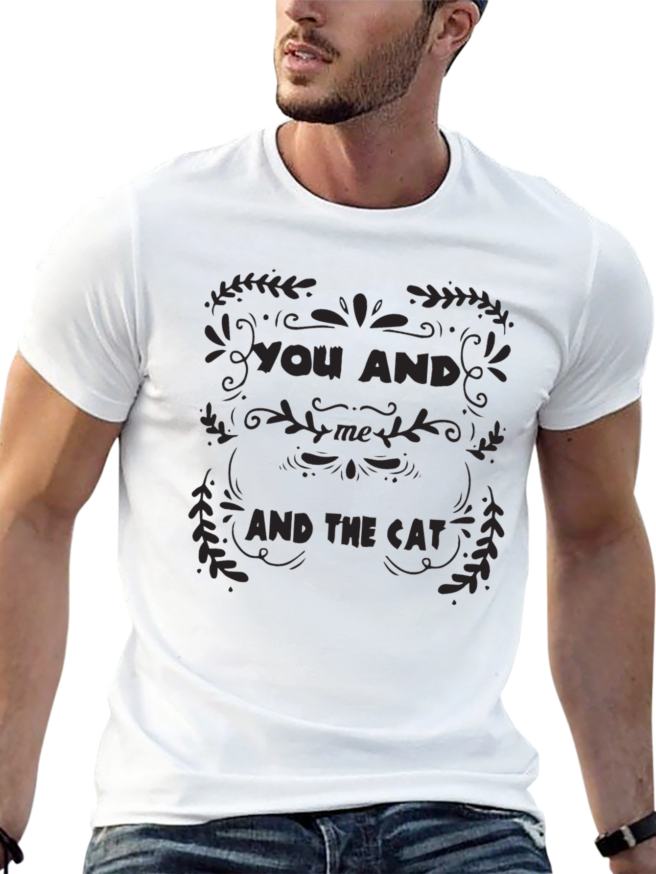 You and Me and The Cat Graphic Tee