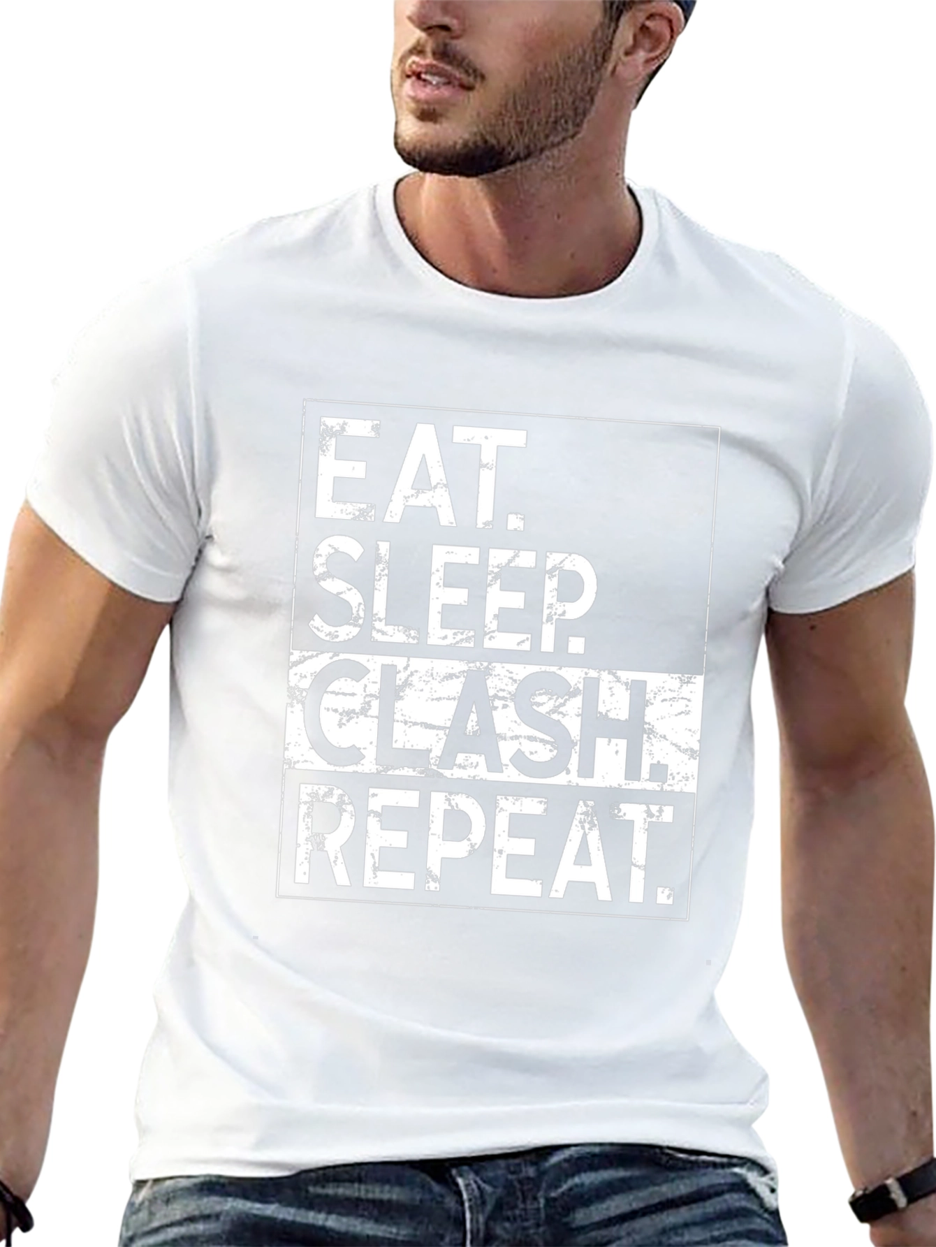 Eat Sleep Clash Repeat T-Shirt - Black Cotton Tee