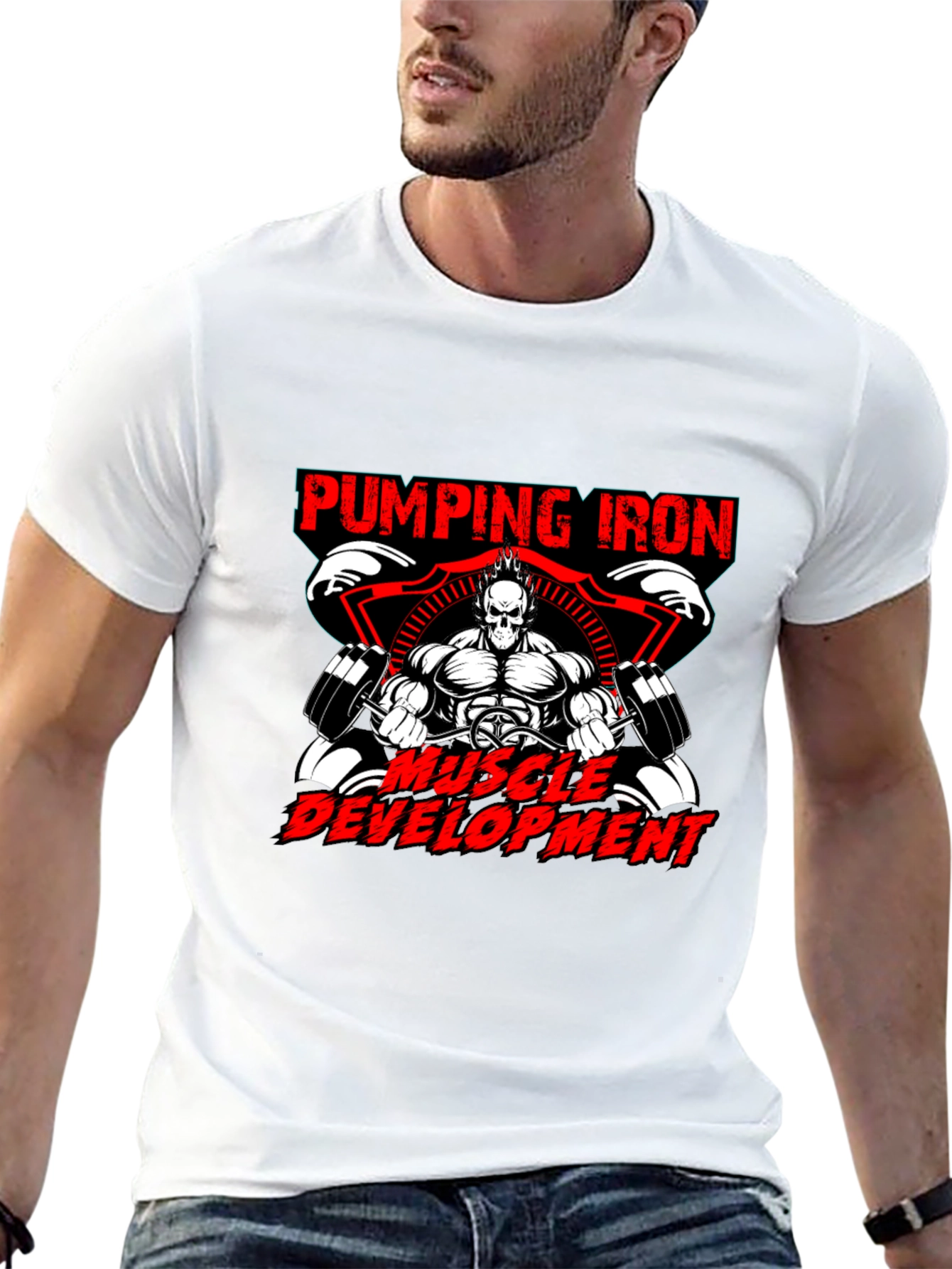 Pumping Iron Muscle Development T-Shirt