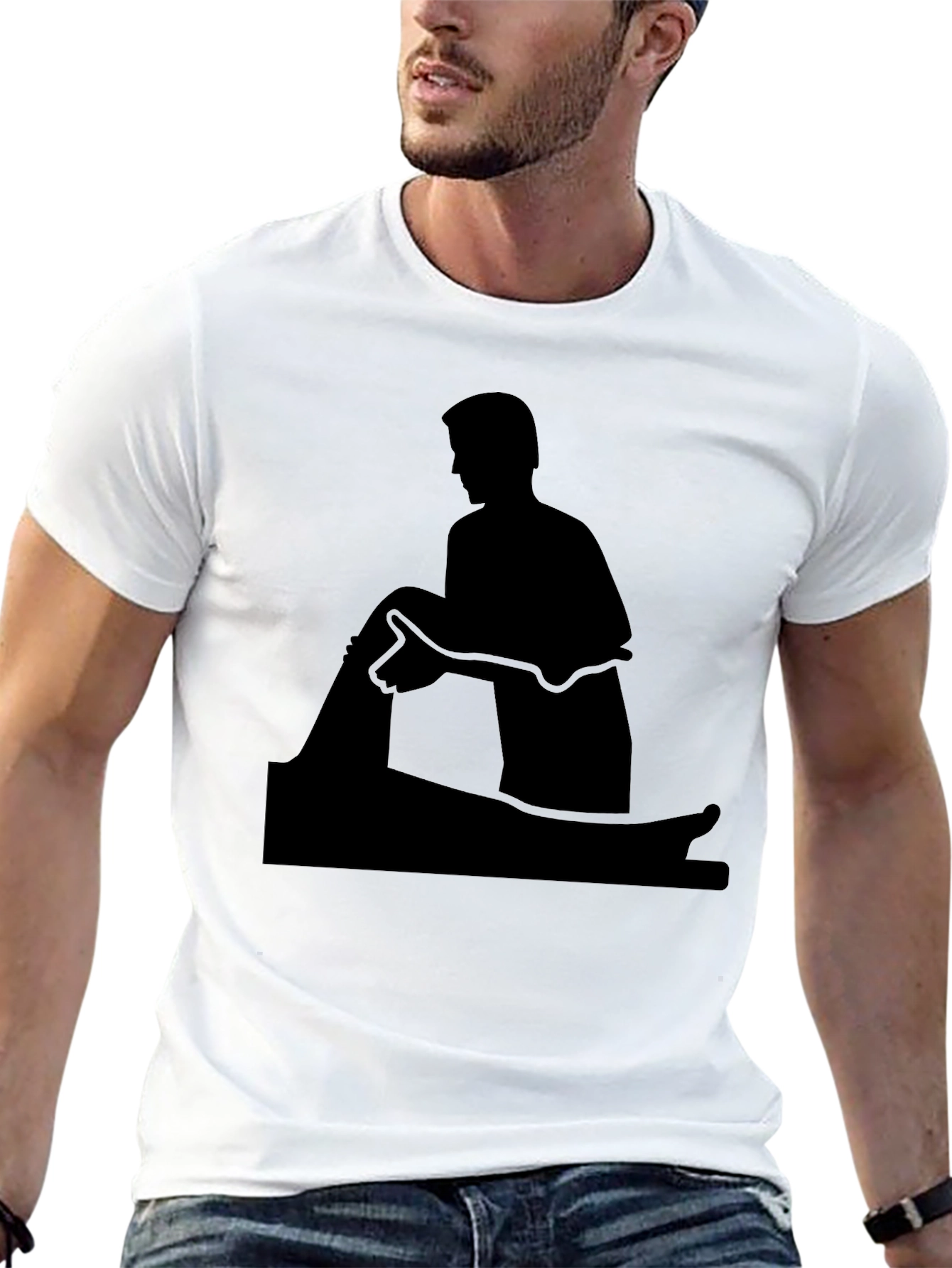 Silhouette Man T-Shirt - Black