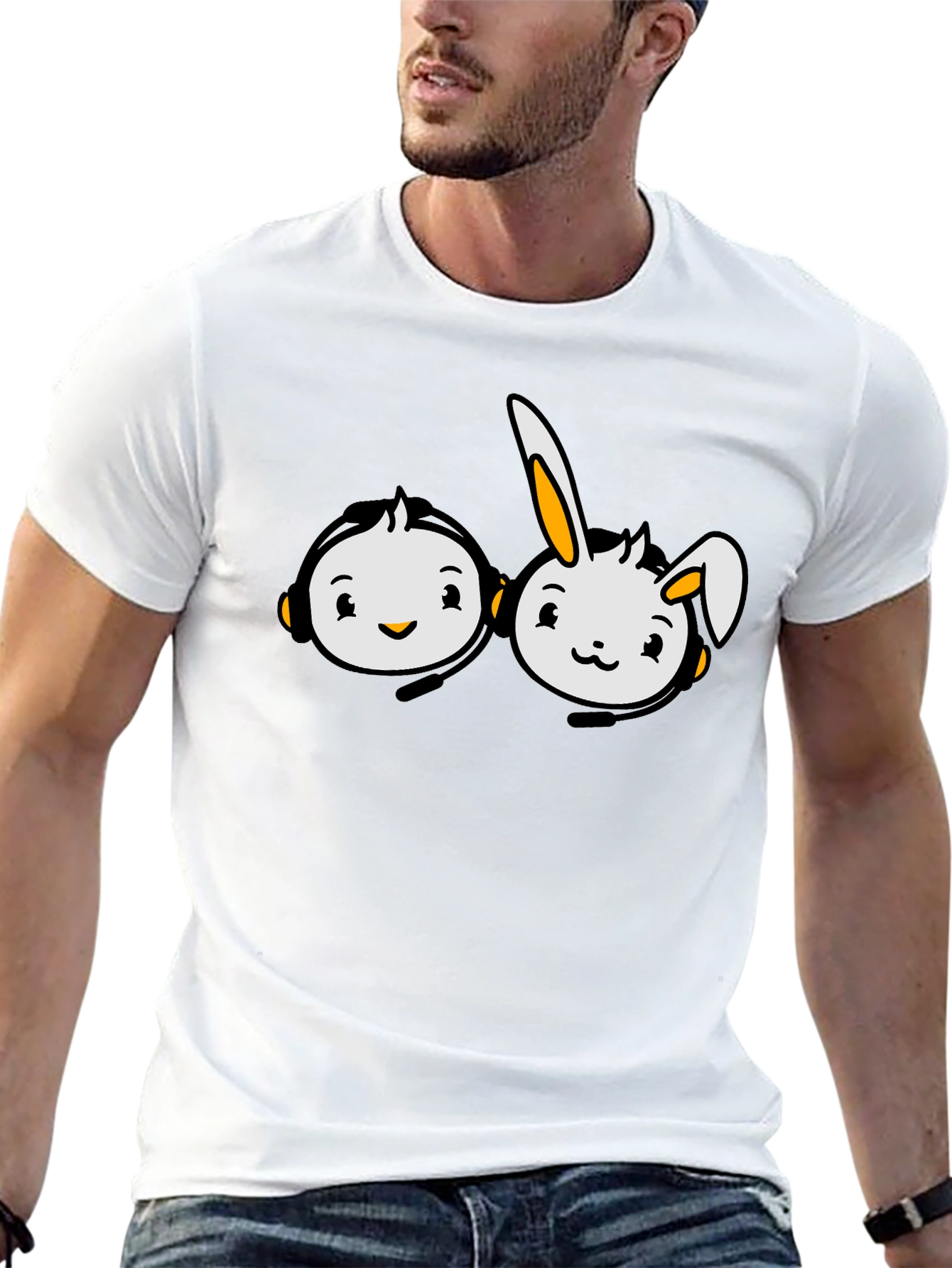 Cute Cartoon Character Graphic T-Shirt