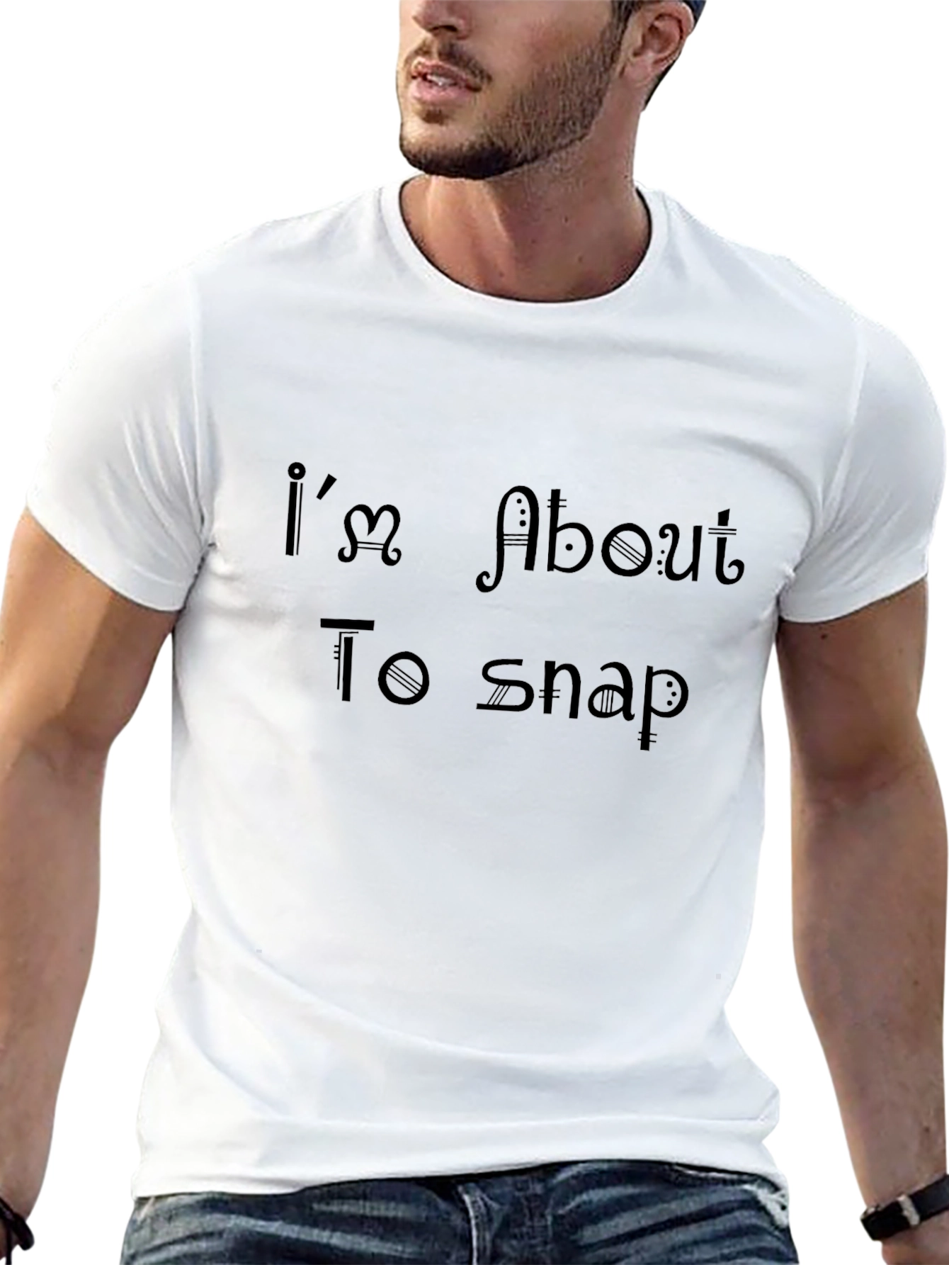 Im About To Snap Black Tee