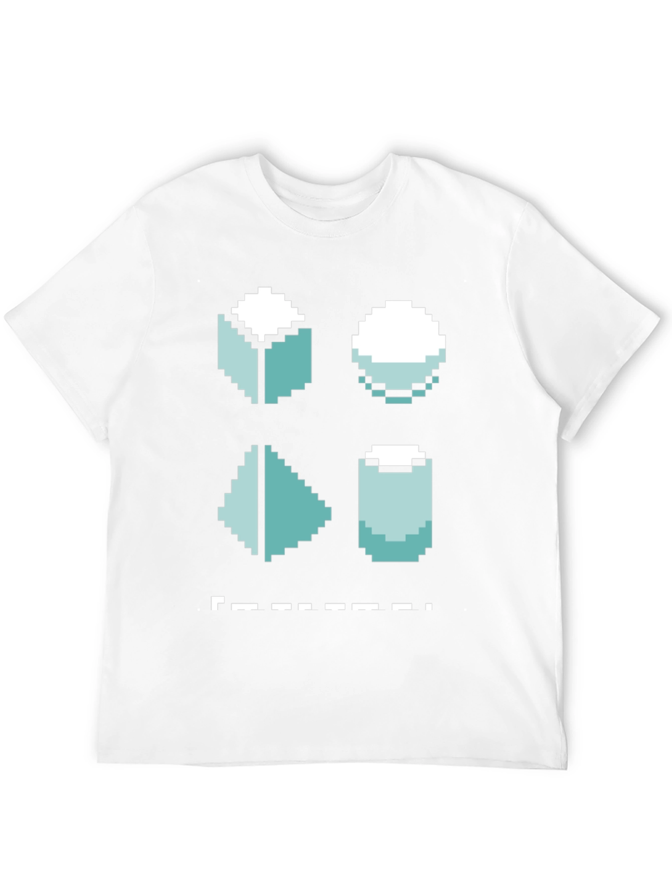 Pixel Art Shapes Black T-Shirt