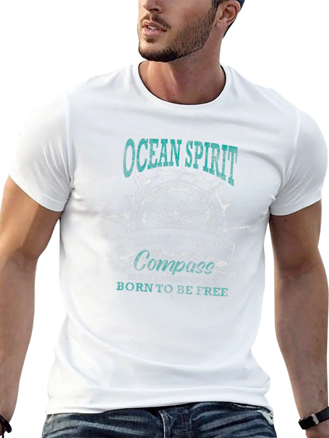 Ocean Spirit Compass Graphic T-Shirt