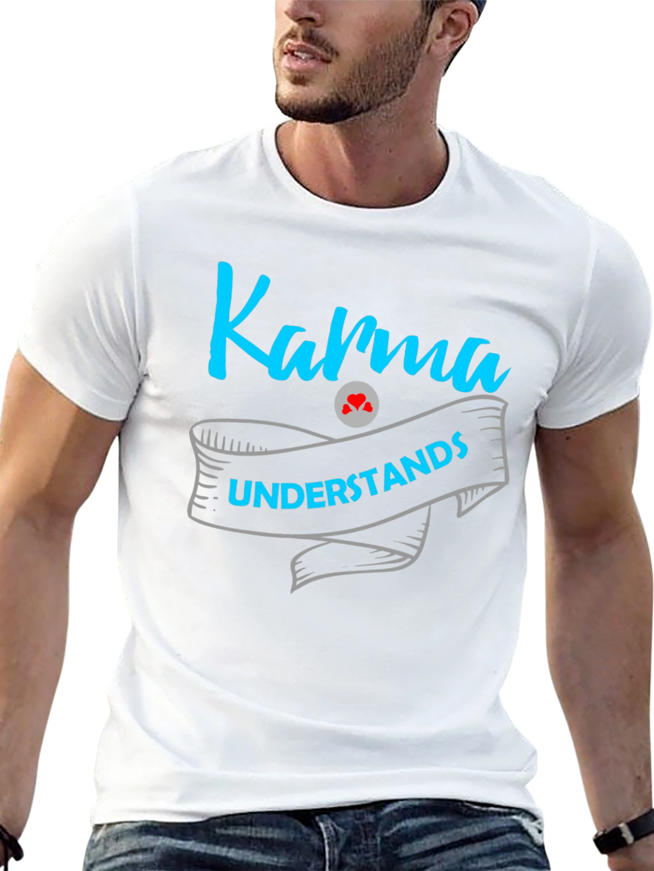 Karma Understands Graphic Print Mens T-Shirt