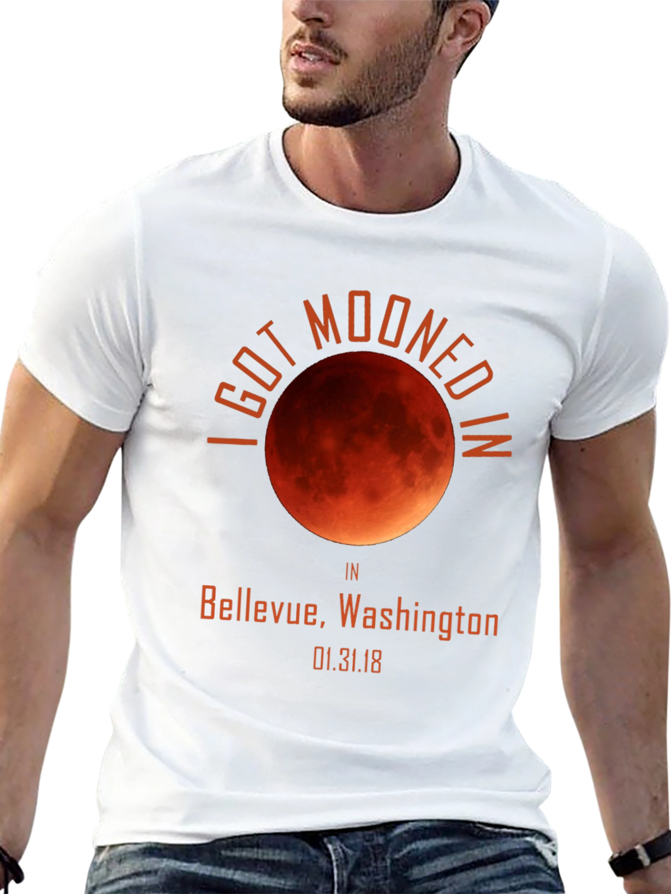I Got Mooned in Bellevue T-Shirt Lunar Eclipse Souvenir