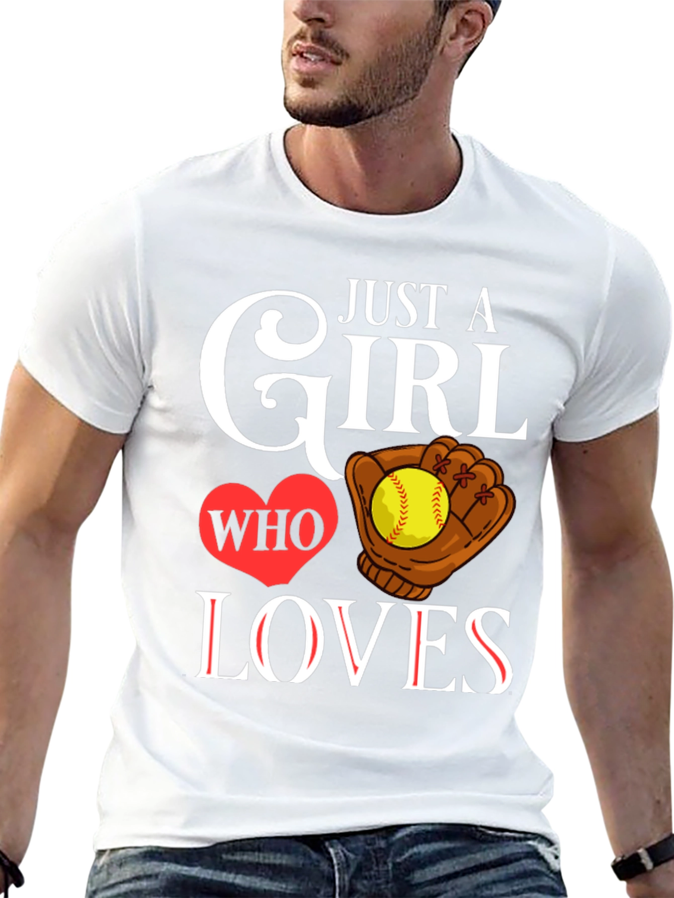 Just A Girl Who Loves Softball T-Shirt