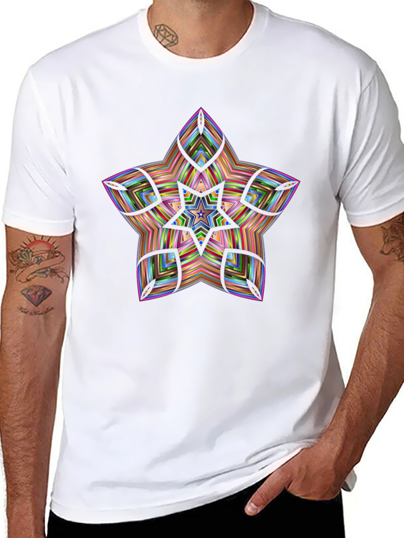 Kaleidoscope Star Graphic Tee - Stylish & Unique!