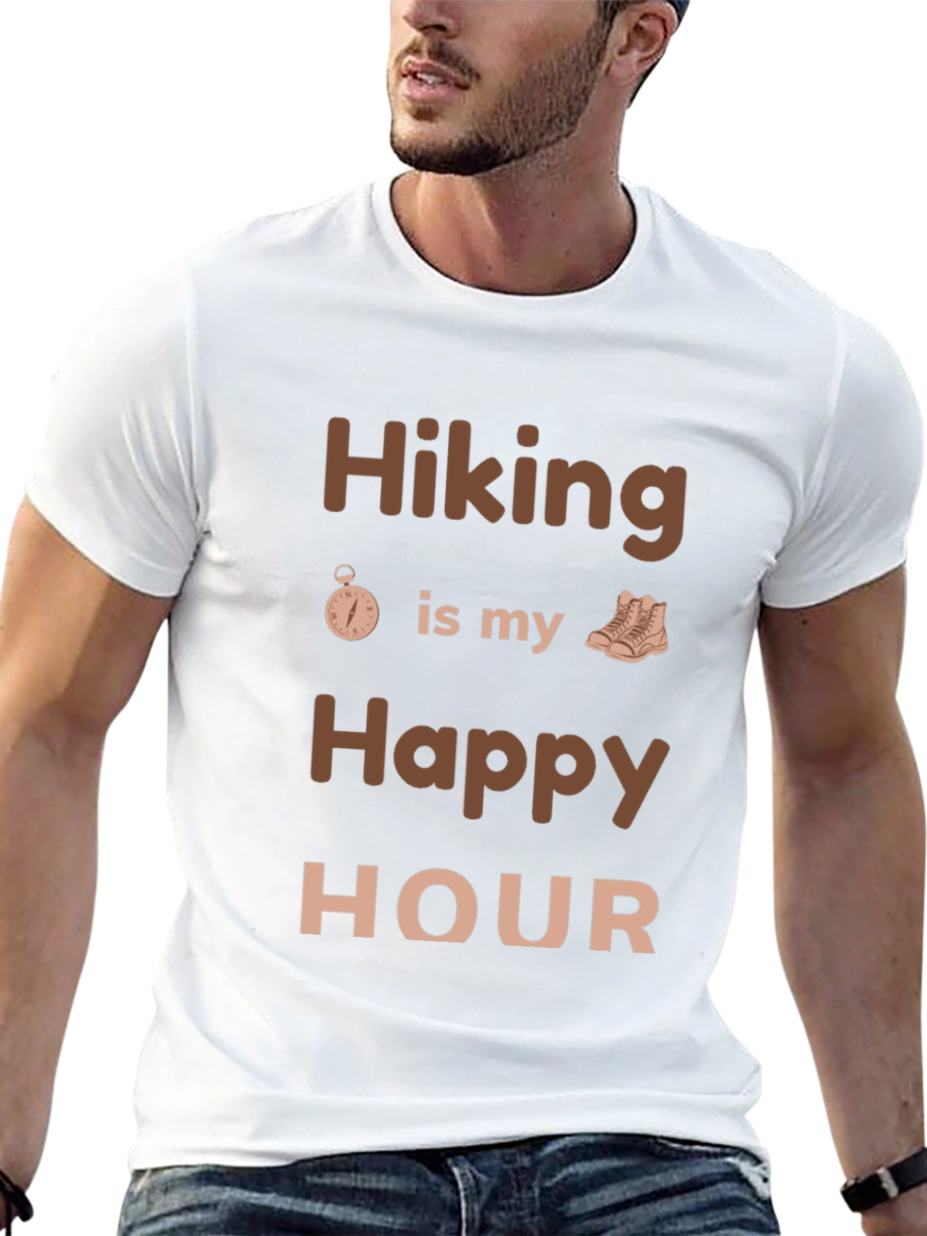 Hiking is My Happy Hour Graphic Tee