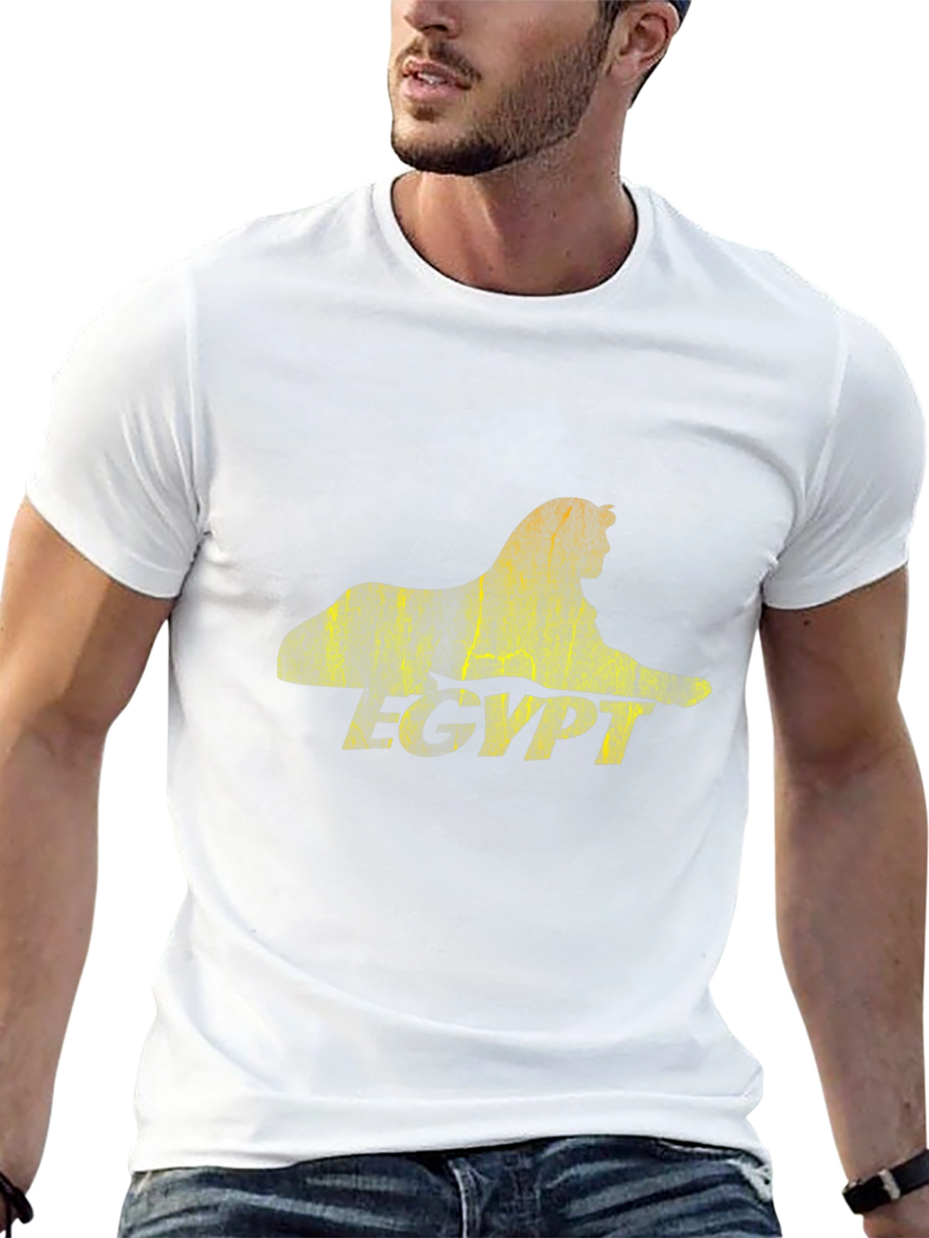 Egypt Sphinx Graphic Black T-Shirt