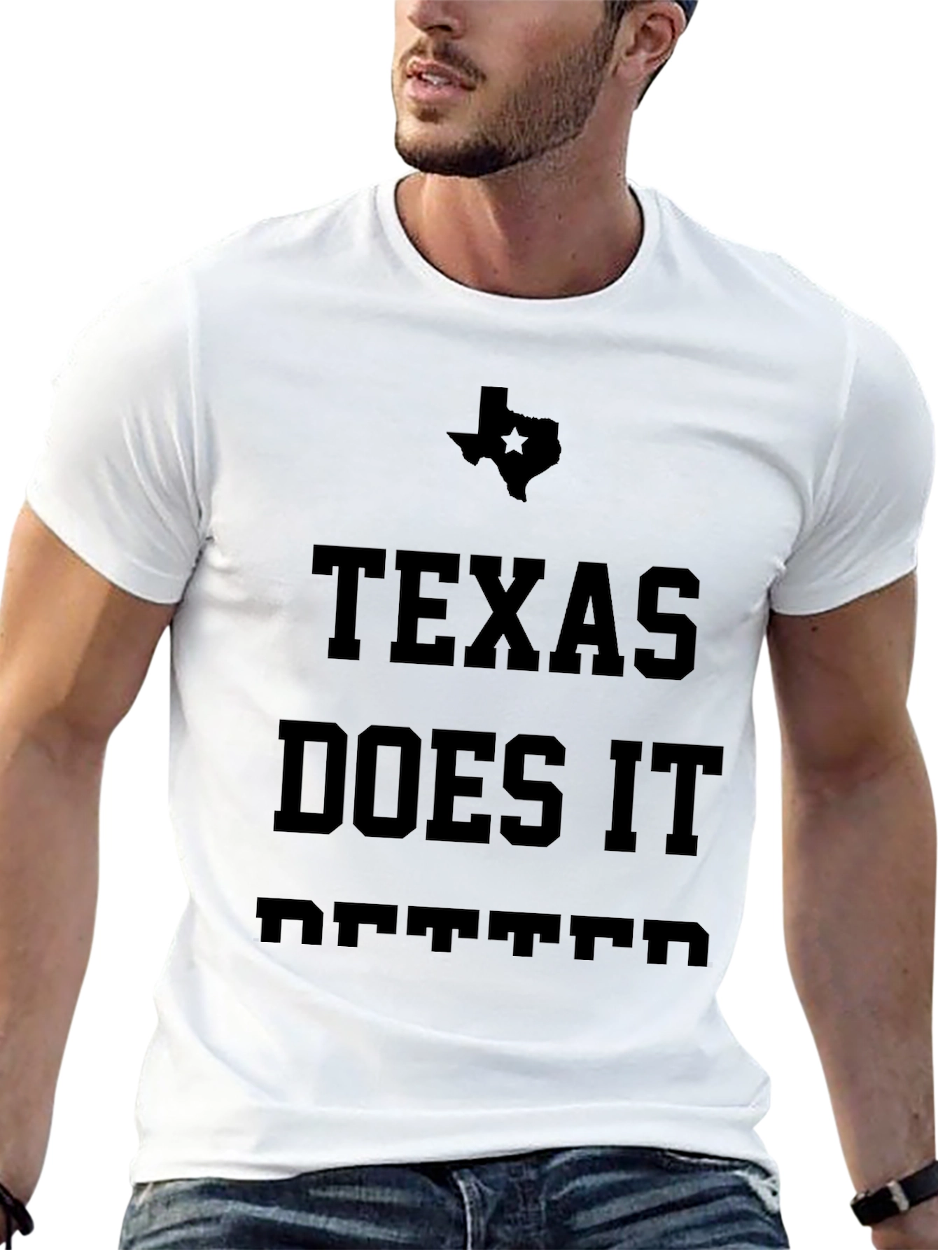 Texas Does It Better Black T-Shirt