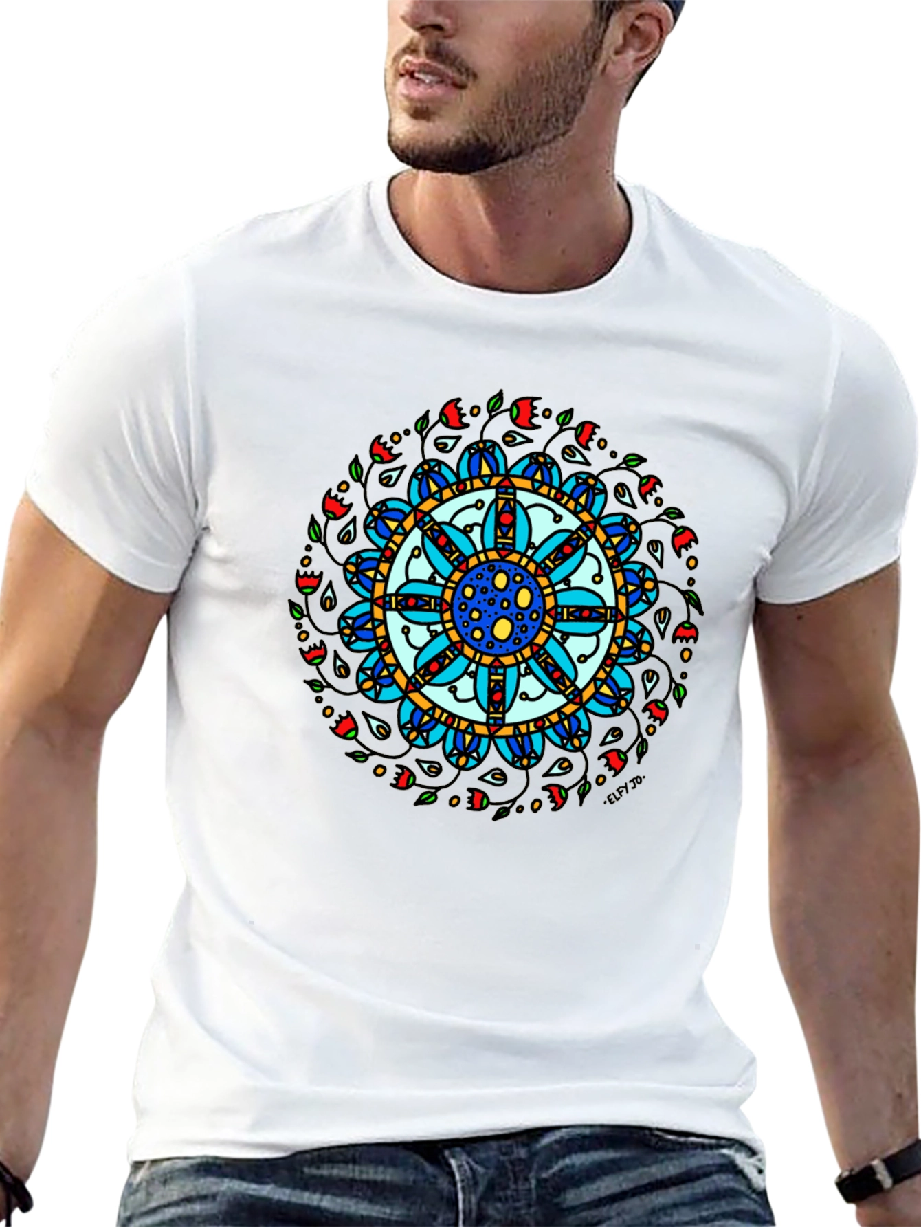 Mandala Art Black T-Shirt
