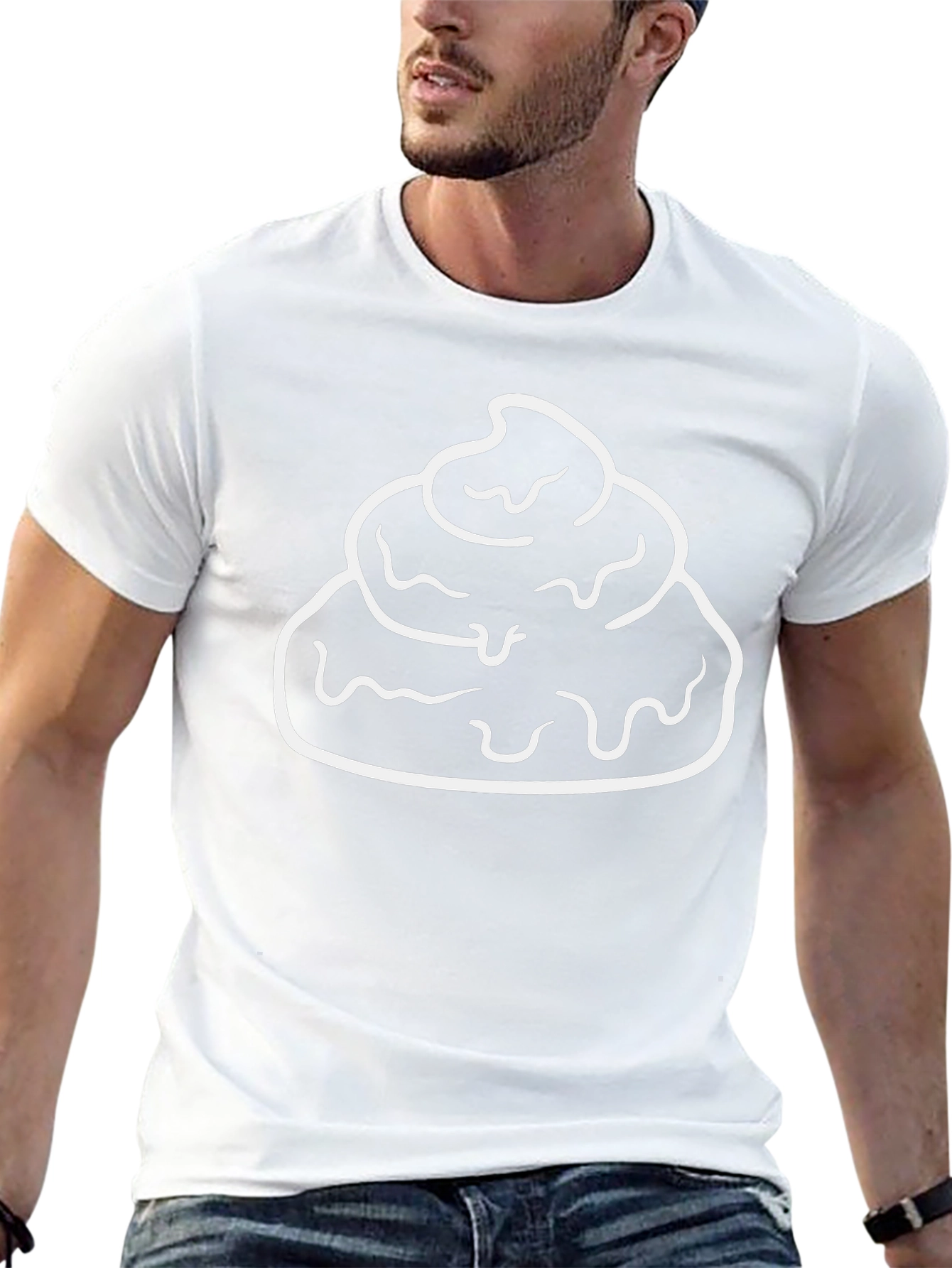 Funny Poop Emoji Black T-Shirt