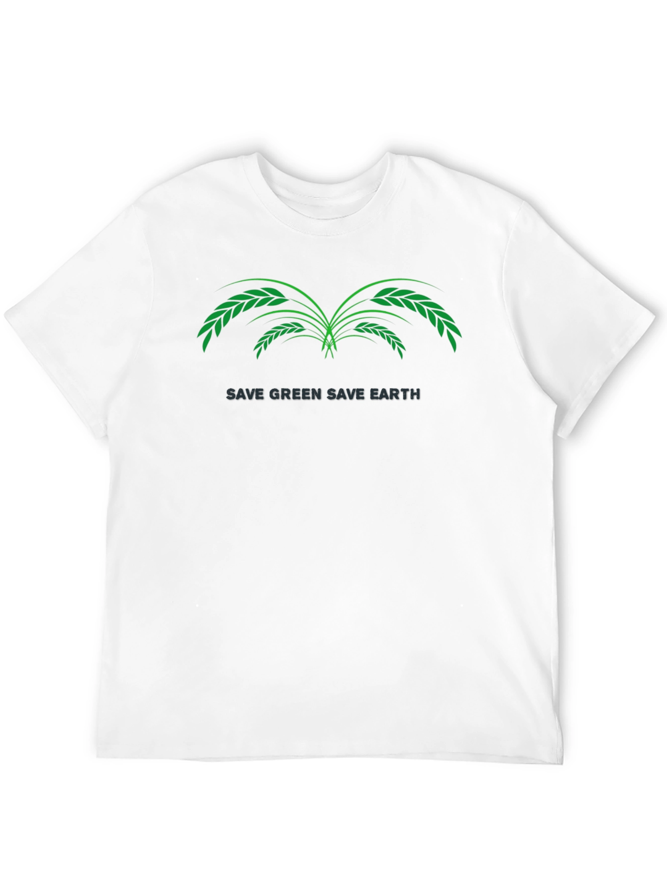 Eco-Friendly Black T-Shirt: Save Green Save Earth