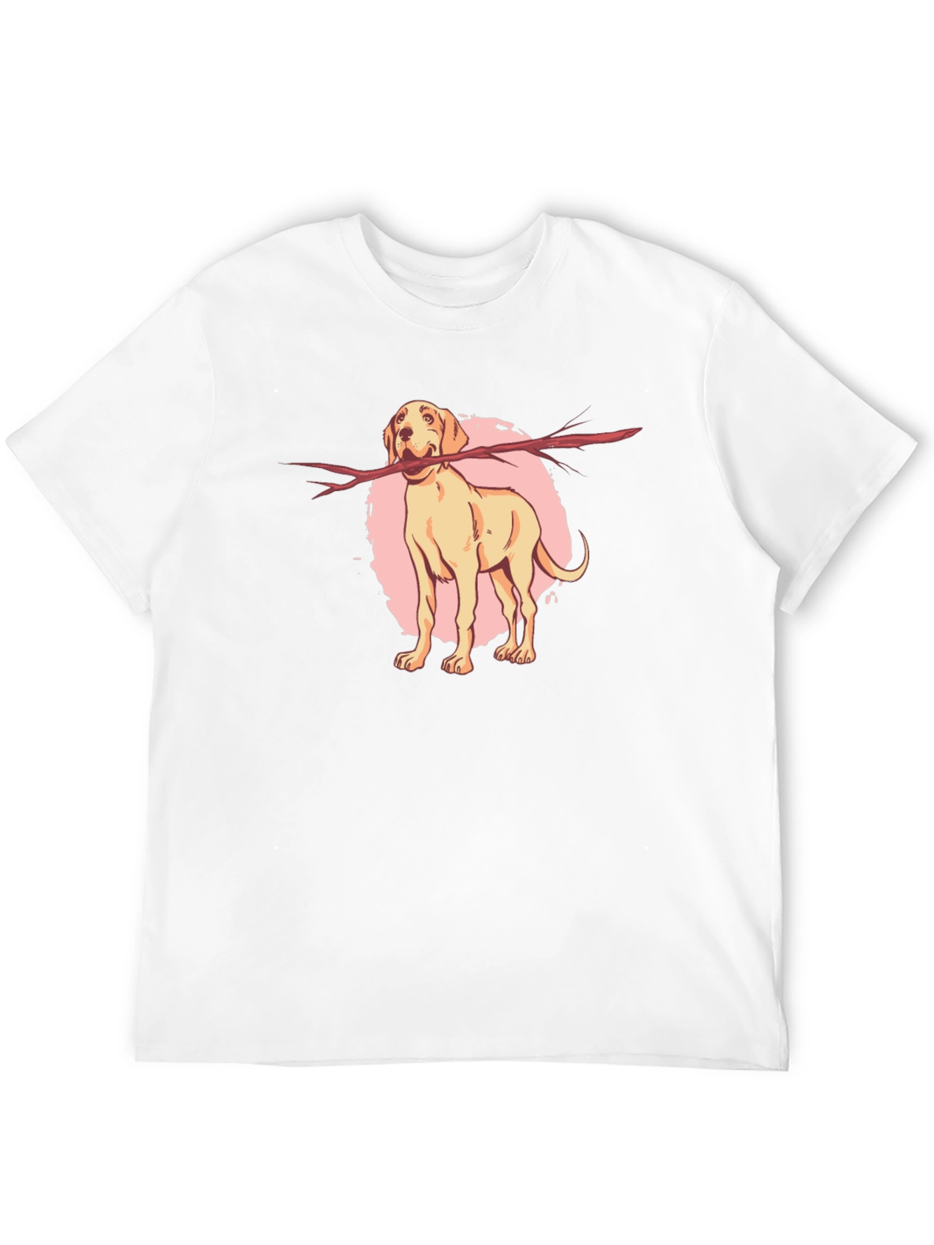 Playful Dog Stick T-Shirt – Cute Dog Lover Graphic Tee