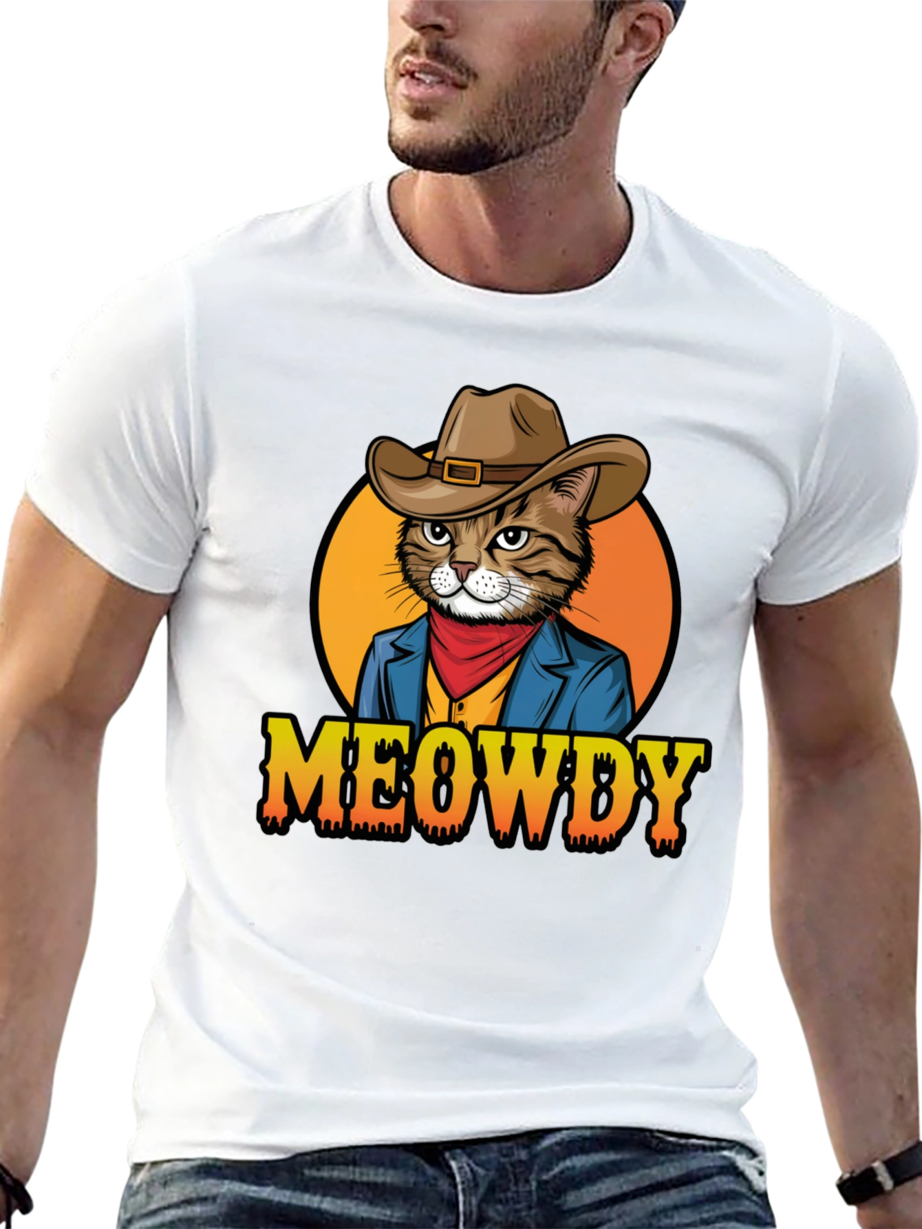 Meowdy Cowboy Cat T-Shirt