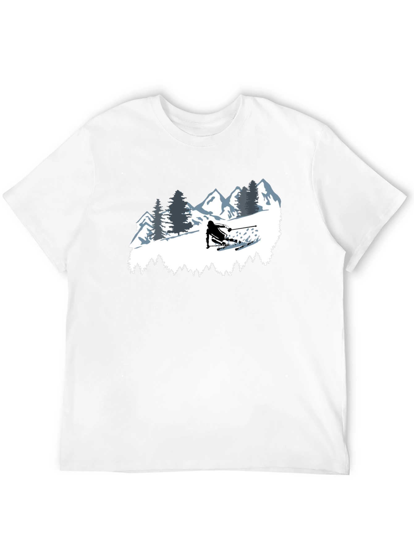 Skiing T-Shirt - Mountain Adventure Tee