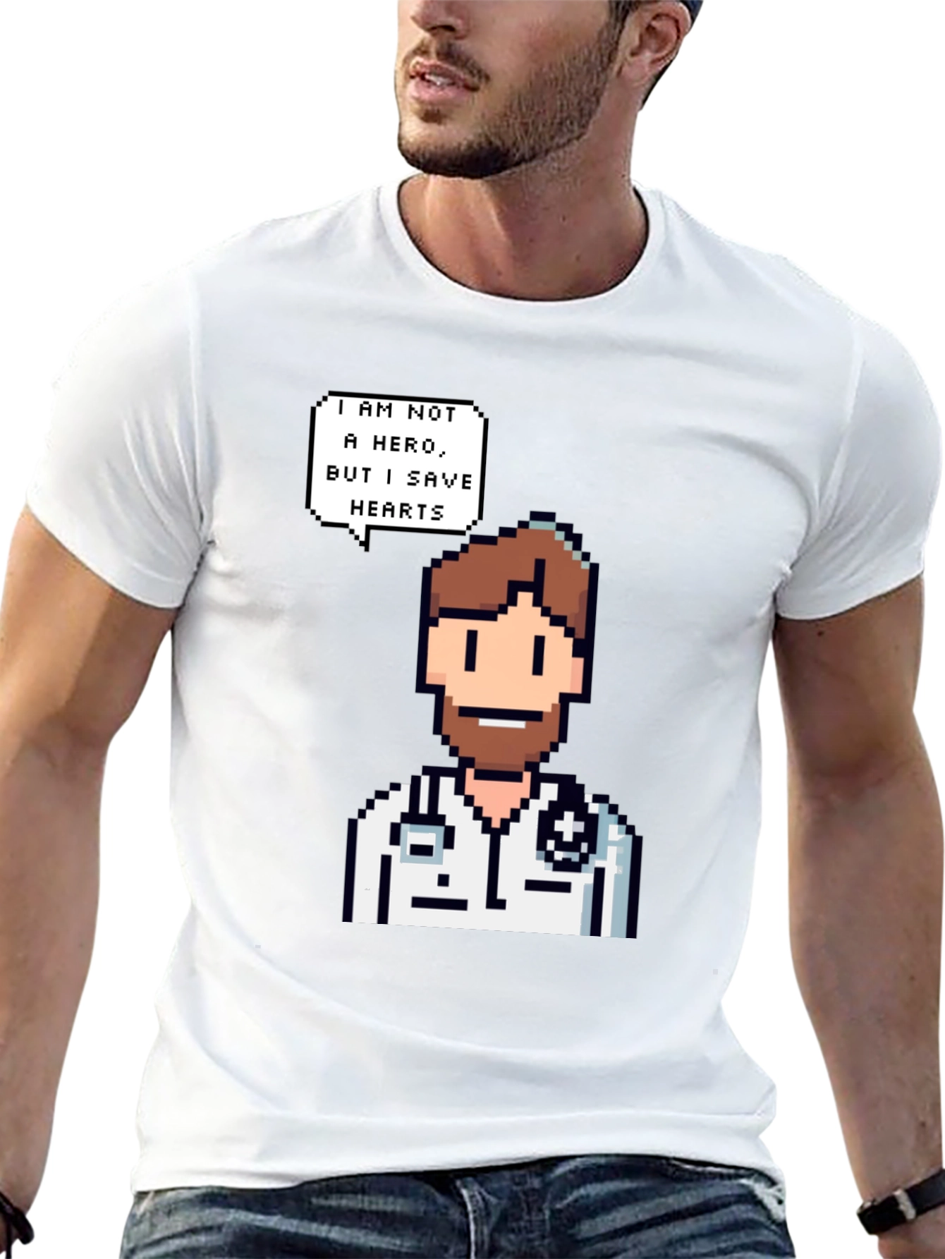 Pixel Doctor T-Shirt - I Save Hearts