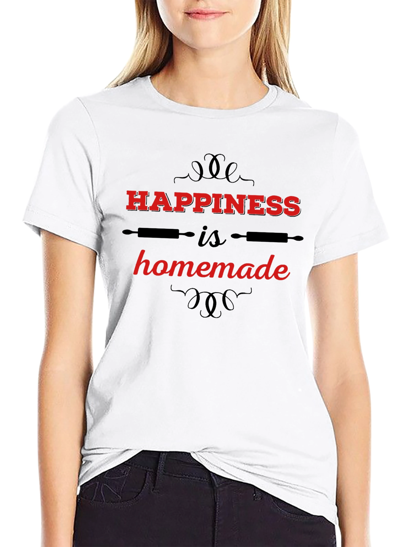 Happiness is Homemade Black T-Shirt
