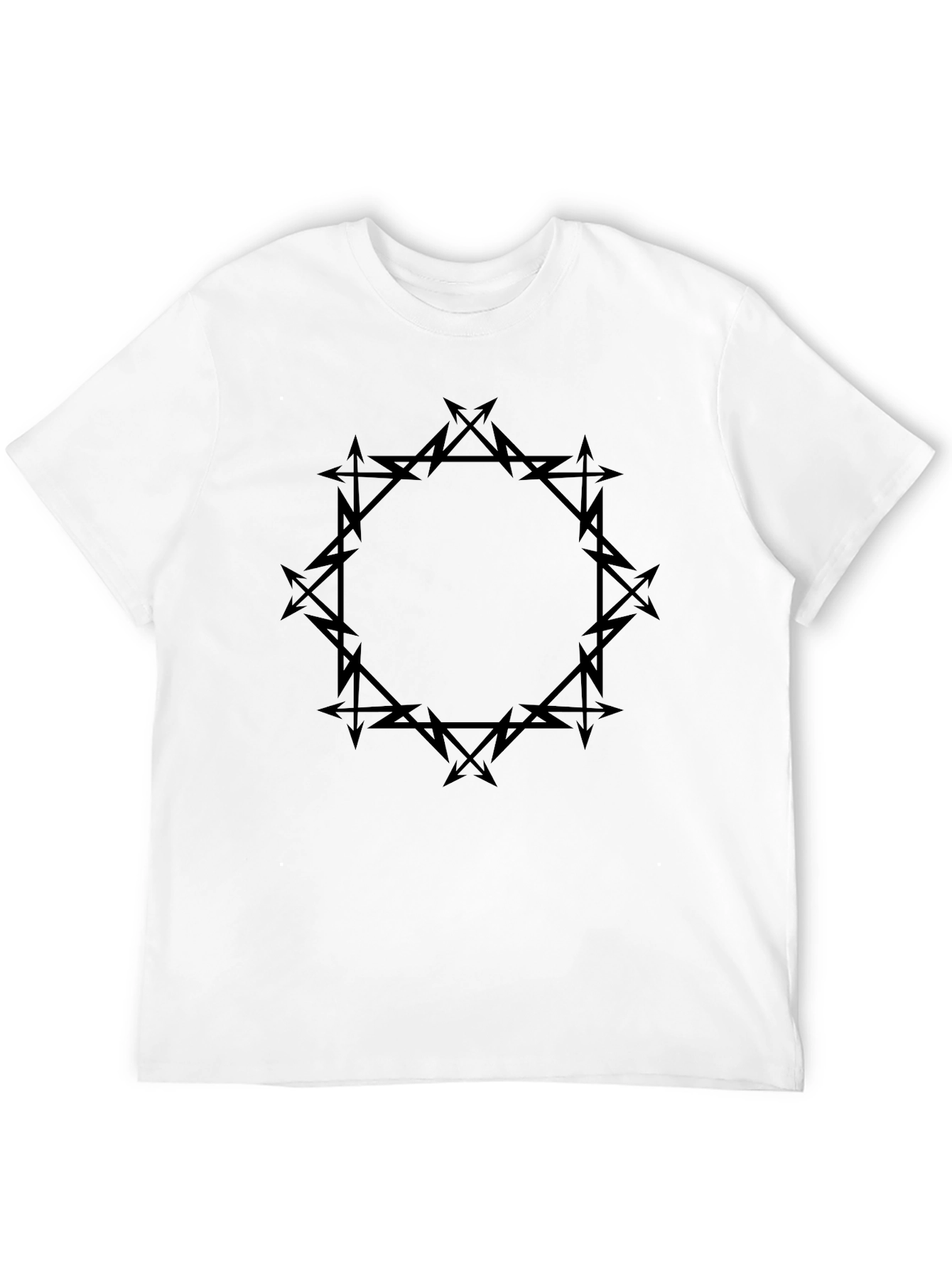 Black Graphic Tee - Arrow Circle Design