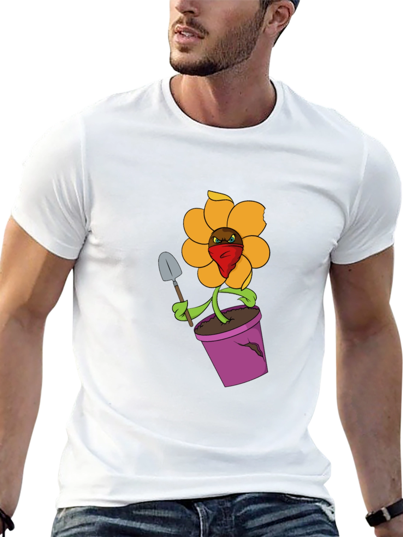 Rebellious Flower in Pot T-Shirt