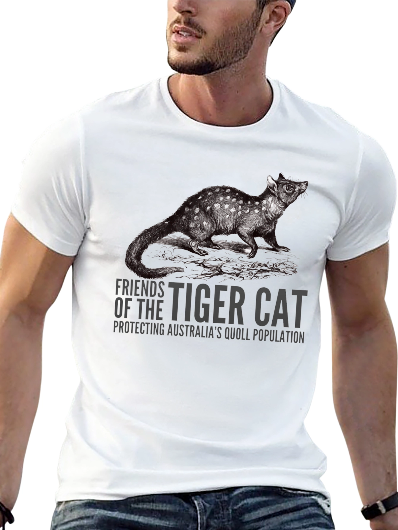 Tiger Cat Quoll T-Shirt - Protect Australias Wildlife