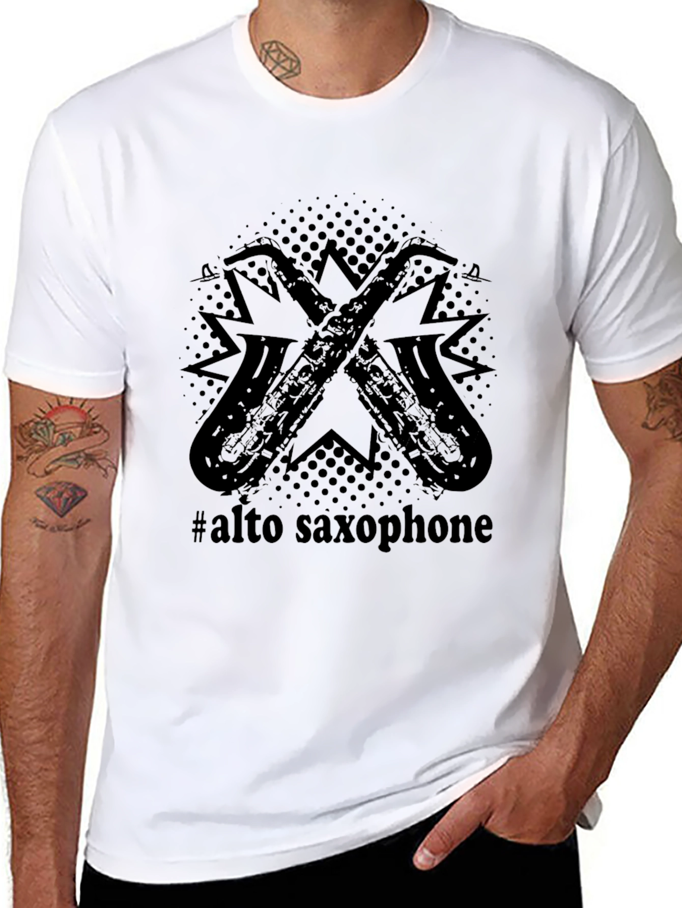 Alto Saxophone Graphic Tee - Music Lovers Shirt