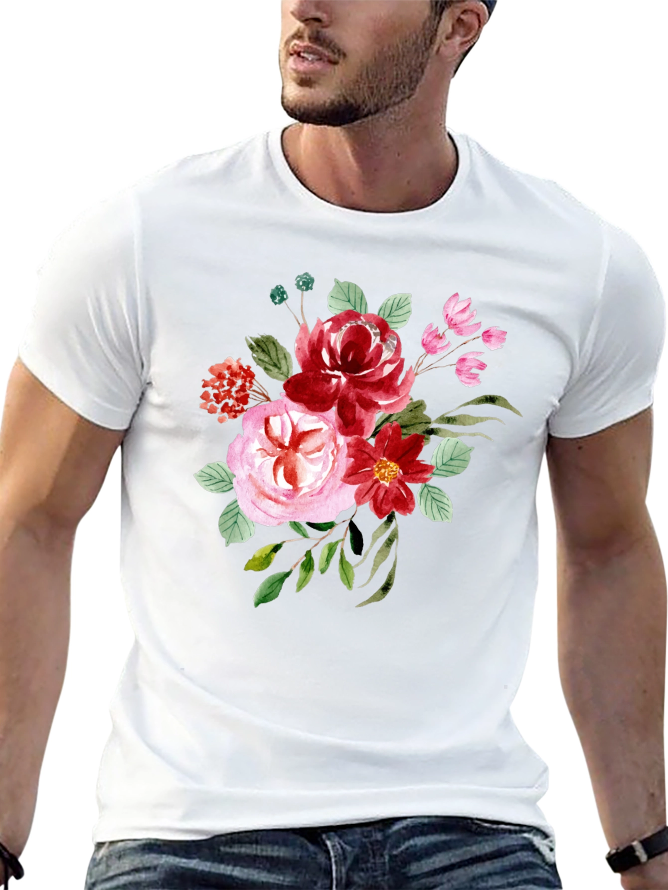 Floral Bouquet Graphic T-Shirt