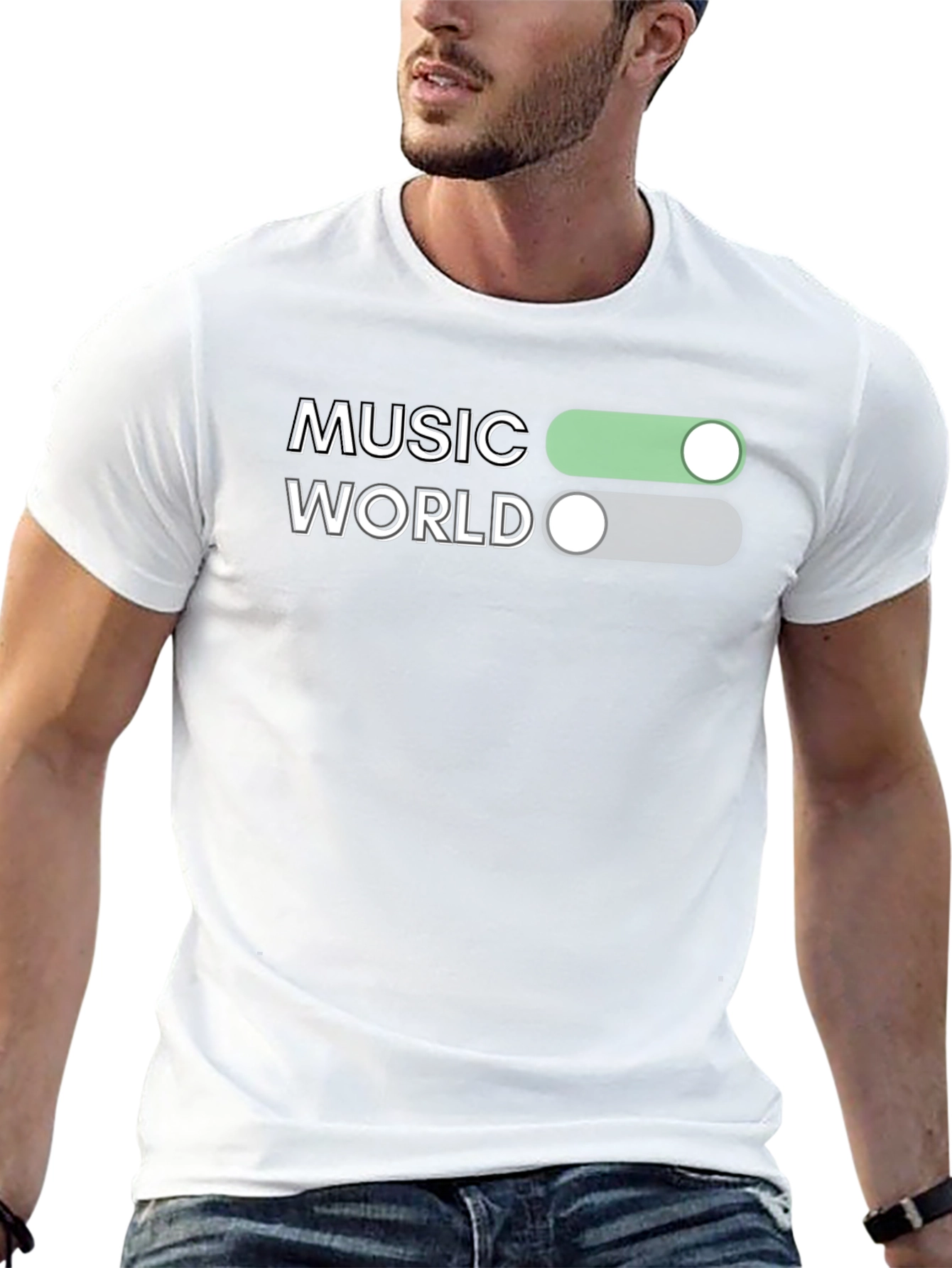 Music World Toggle On/Off Graphic Tee