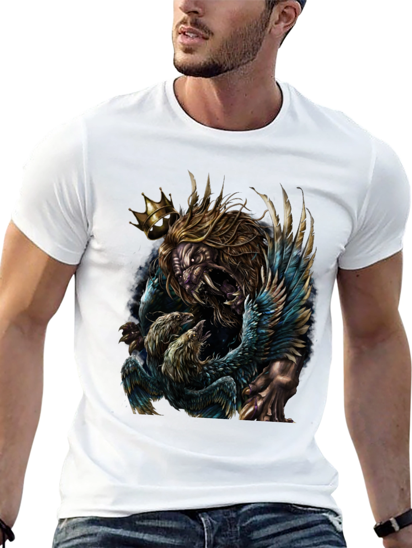 Lion King Graphic Tee - Unique Animal Design