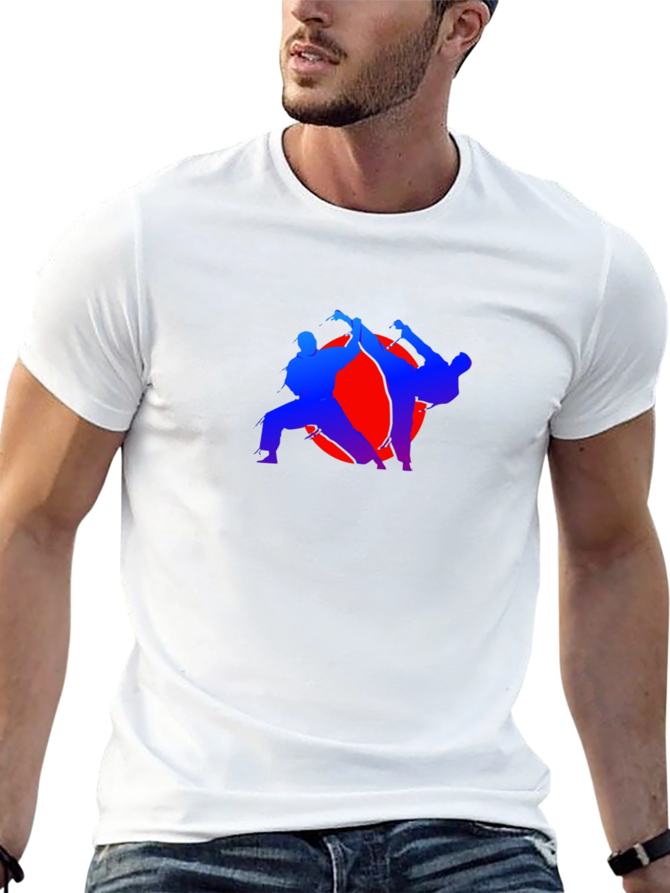 Martial Arts Silhouette Graphic Tee