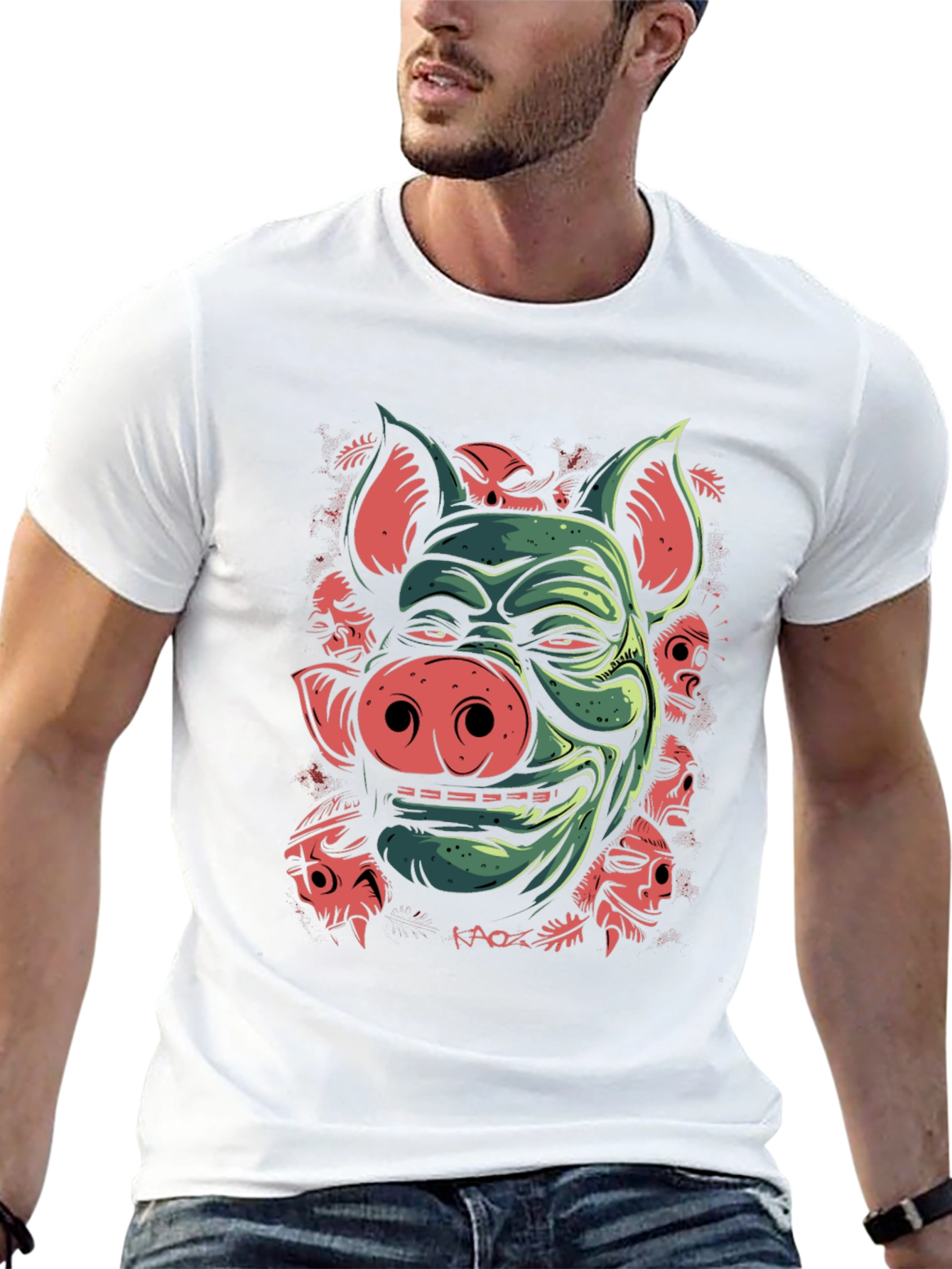 Pig Demon Graphic Tee - Dark Humor T-Shirt