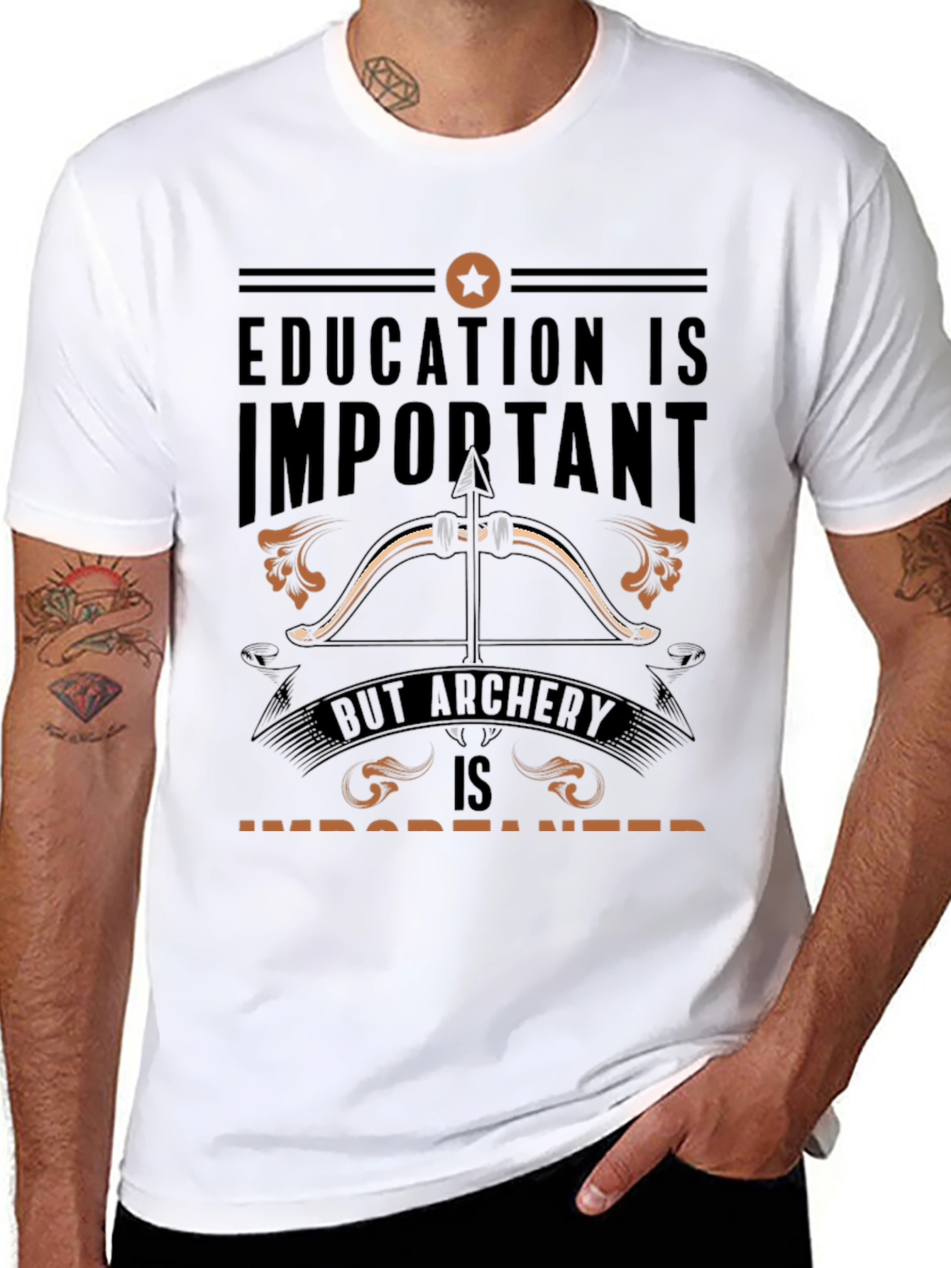 Archery T-Shirt: Education vs Archery