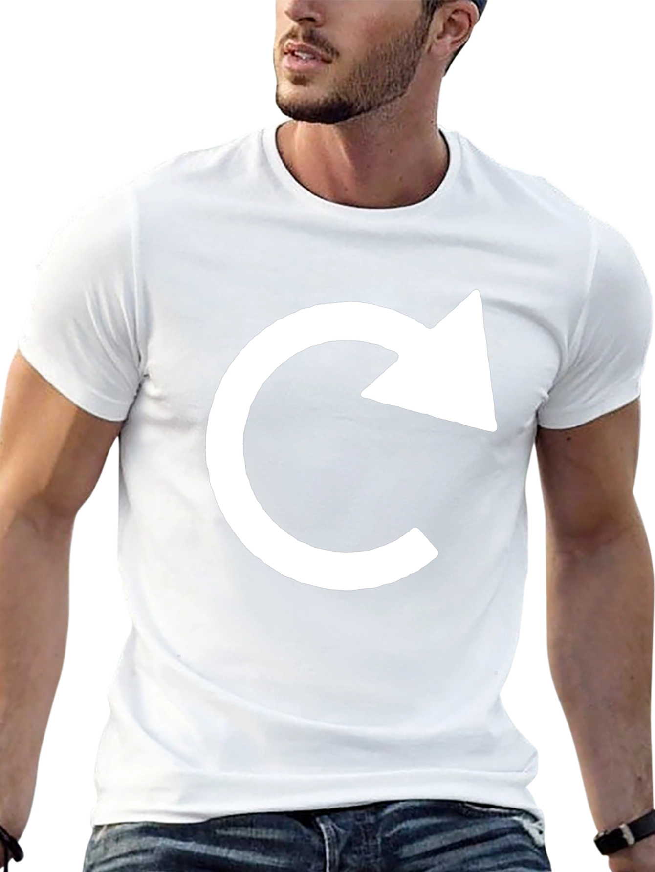 Minimalist Refresh Arrow Black T-Shirt