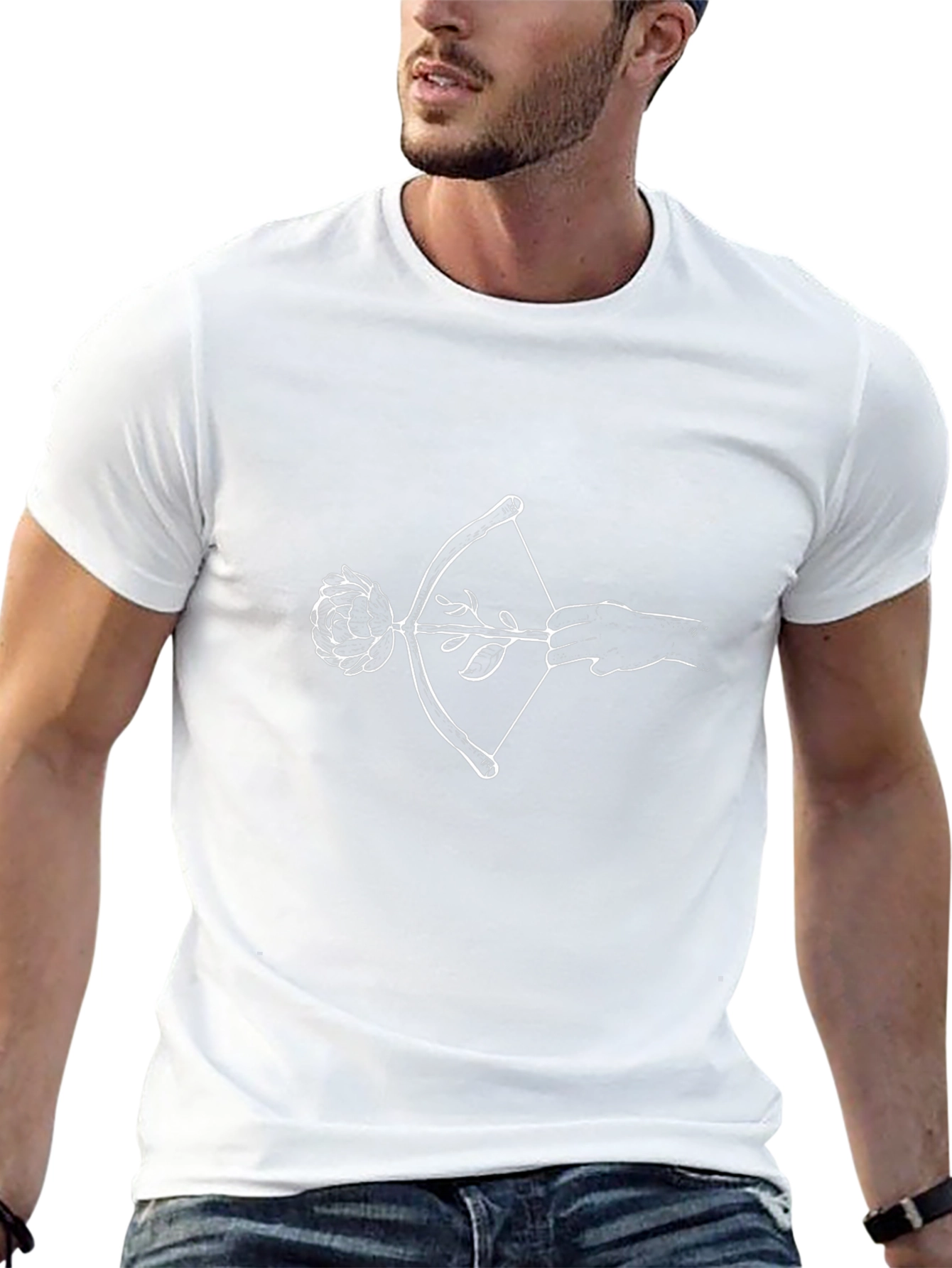 Bow and Arrow Rose Graphic Tee - Black