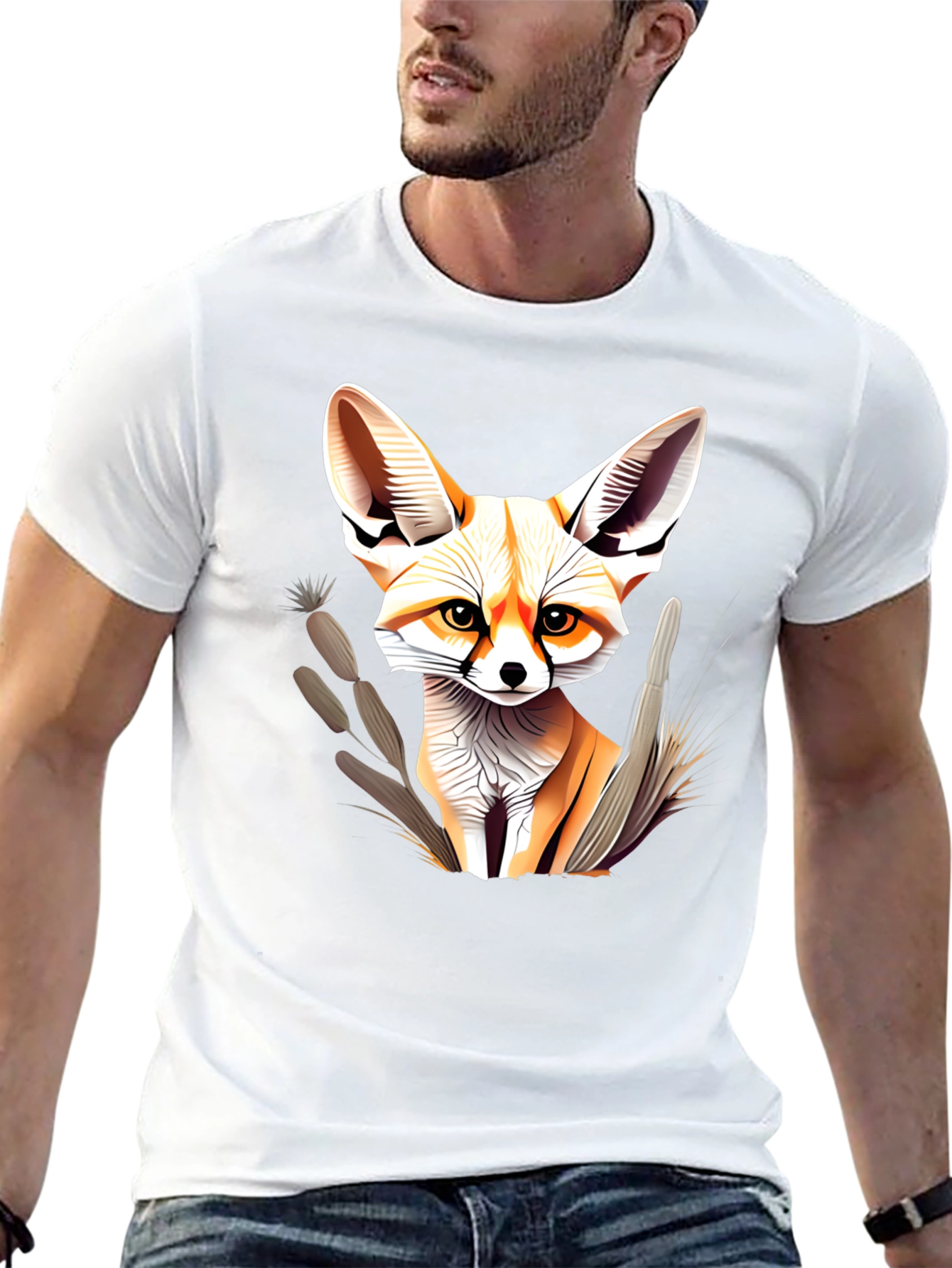 Fennec Fox Graphic T-Shirt - Unisex Black Tee