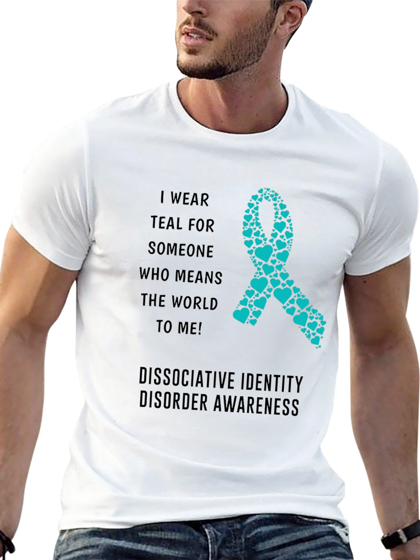 Teal Ribbon Dissociative Identity Disorder Awareness T-Shirt