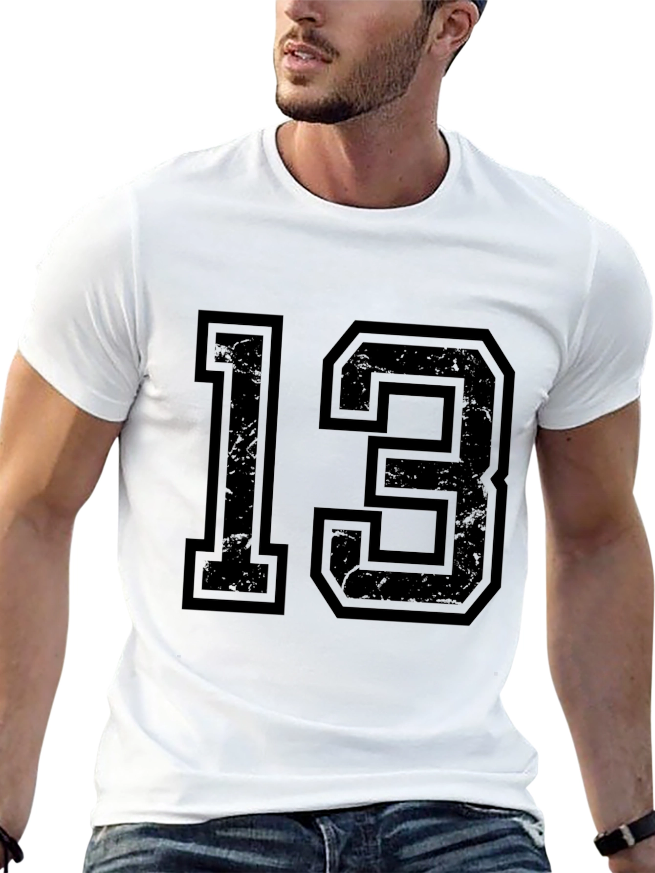 Lucky Number 13 Black Graphic Tee
