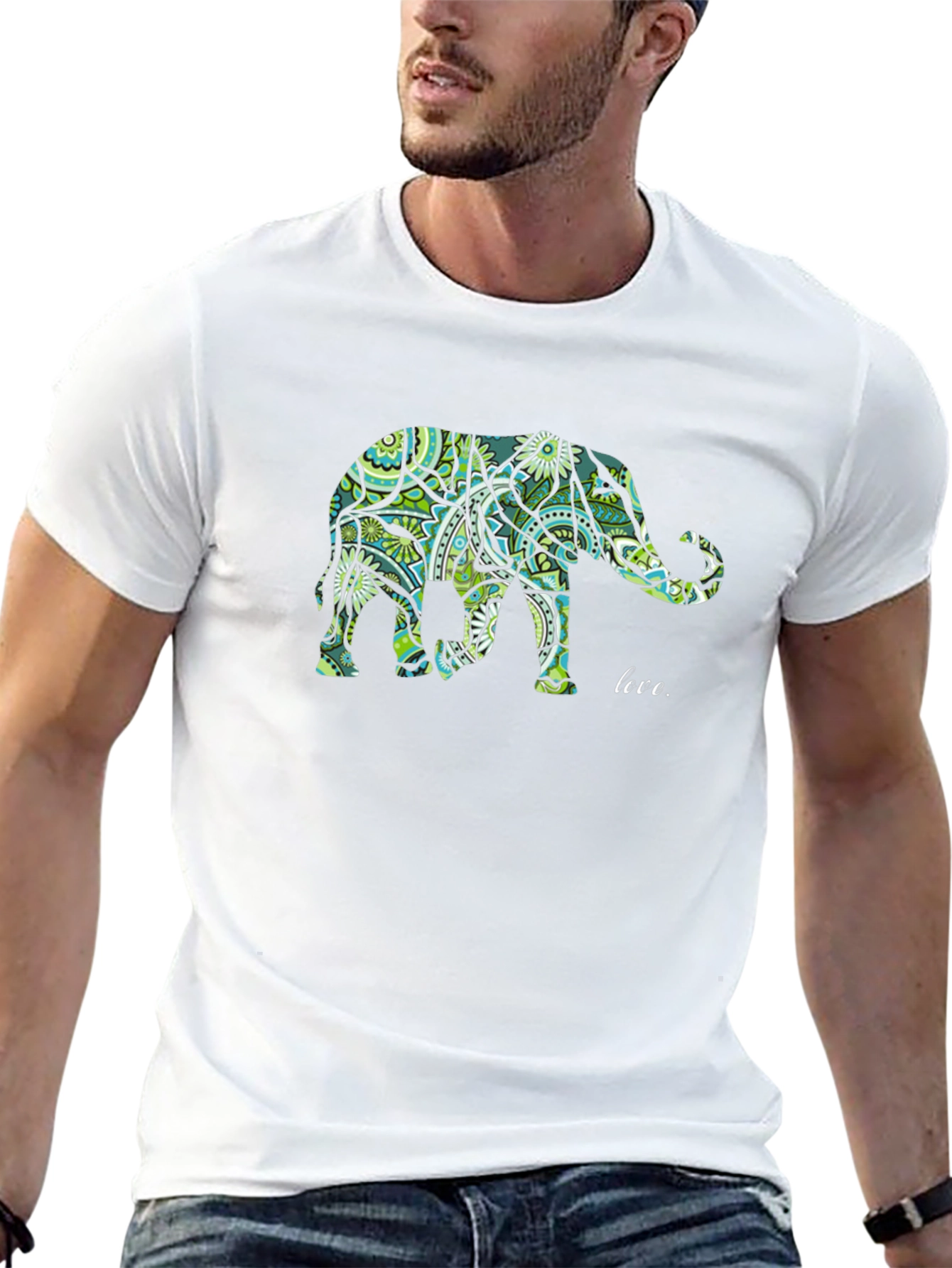 Elephant Graphic Print T-Shirt