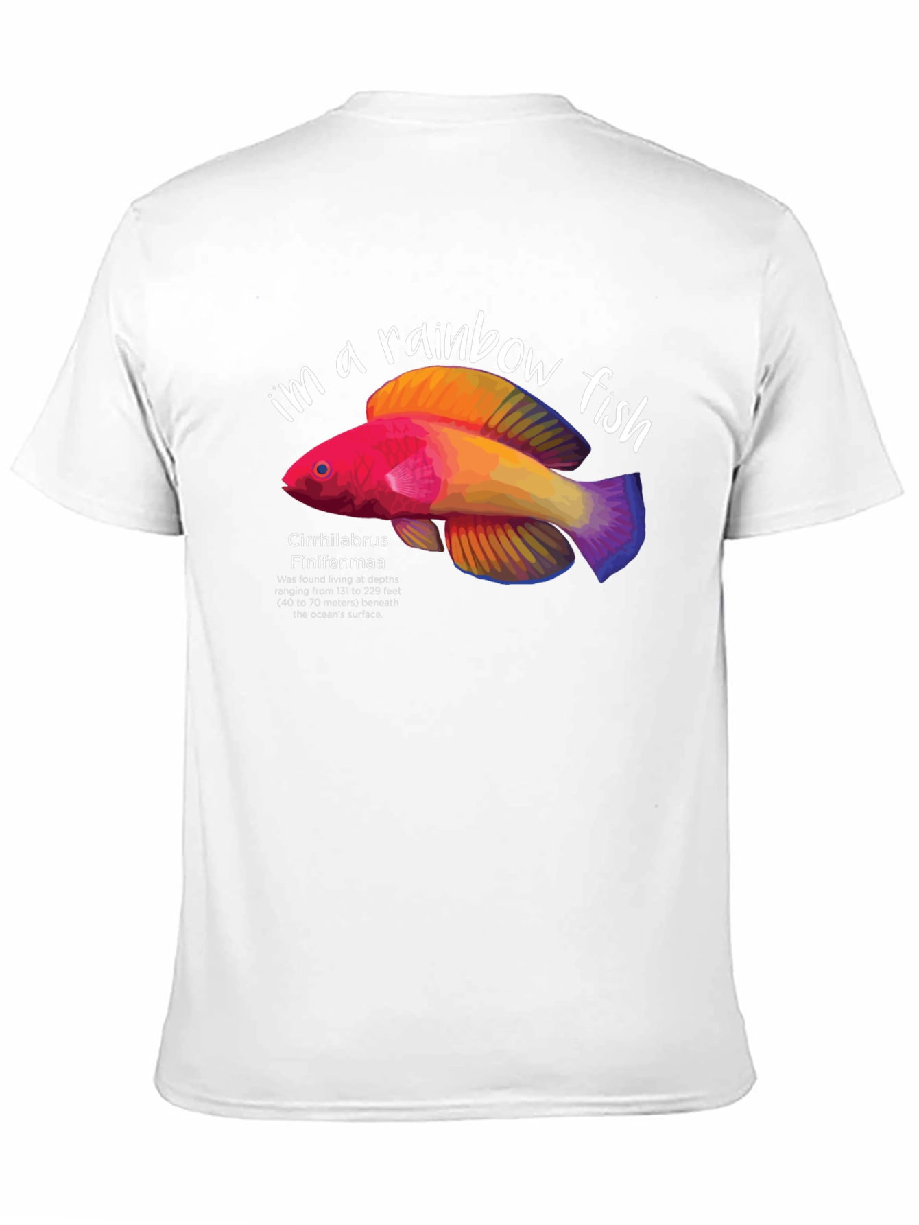 Rainbow Fish Graphic T-Shirt - Marine Life Tee
