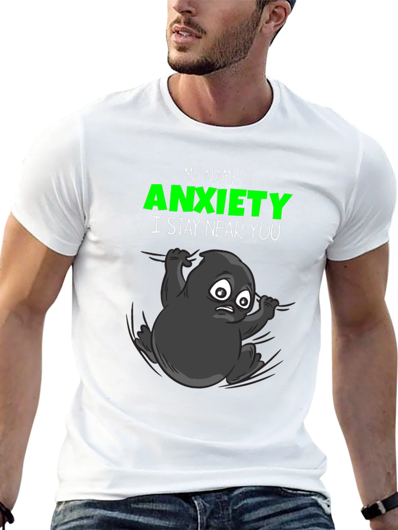 Anxiety T-Shirt: Funny Graphic Tee Stay Near You