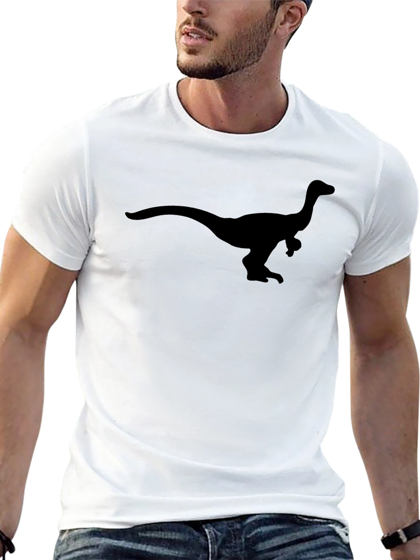 Dinosaur Silhouette T-Shirt - Classic Black Tee