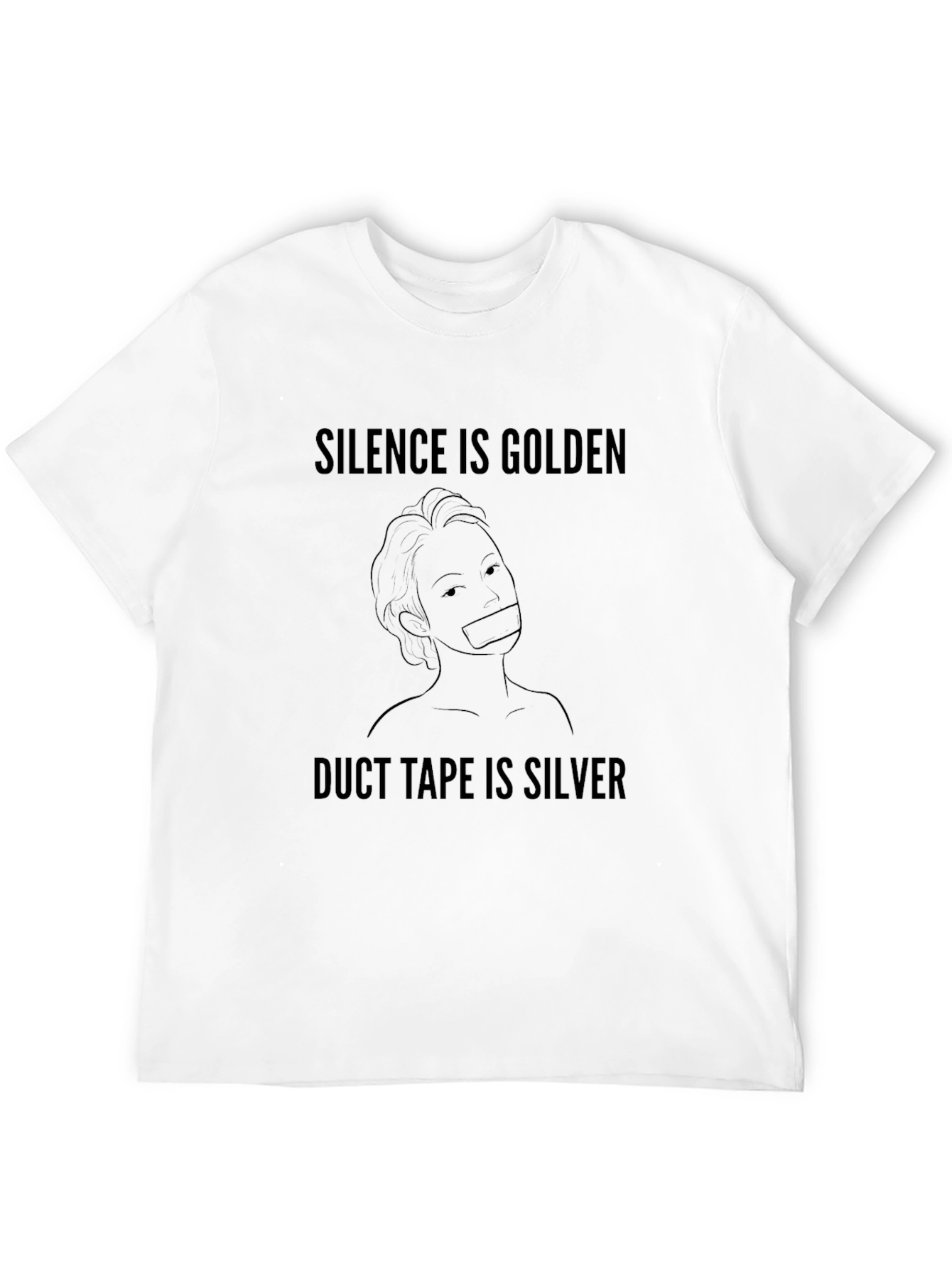 Silence is Golden Funny Graphic T-Shirt