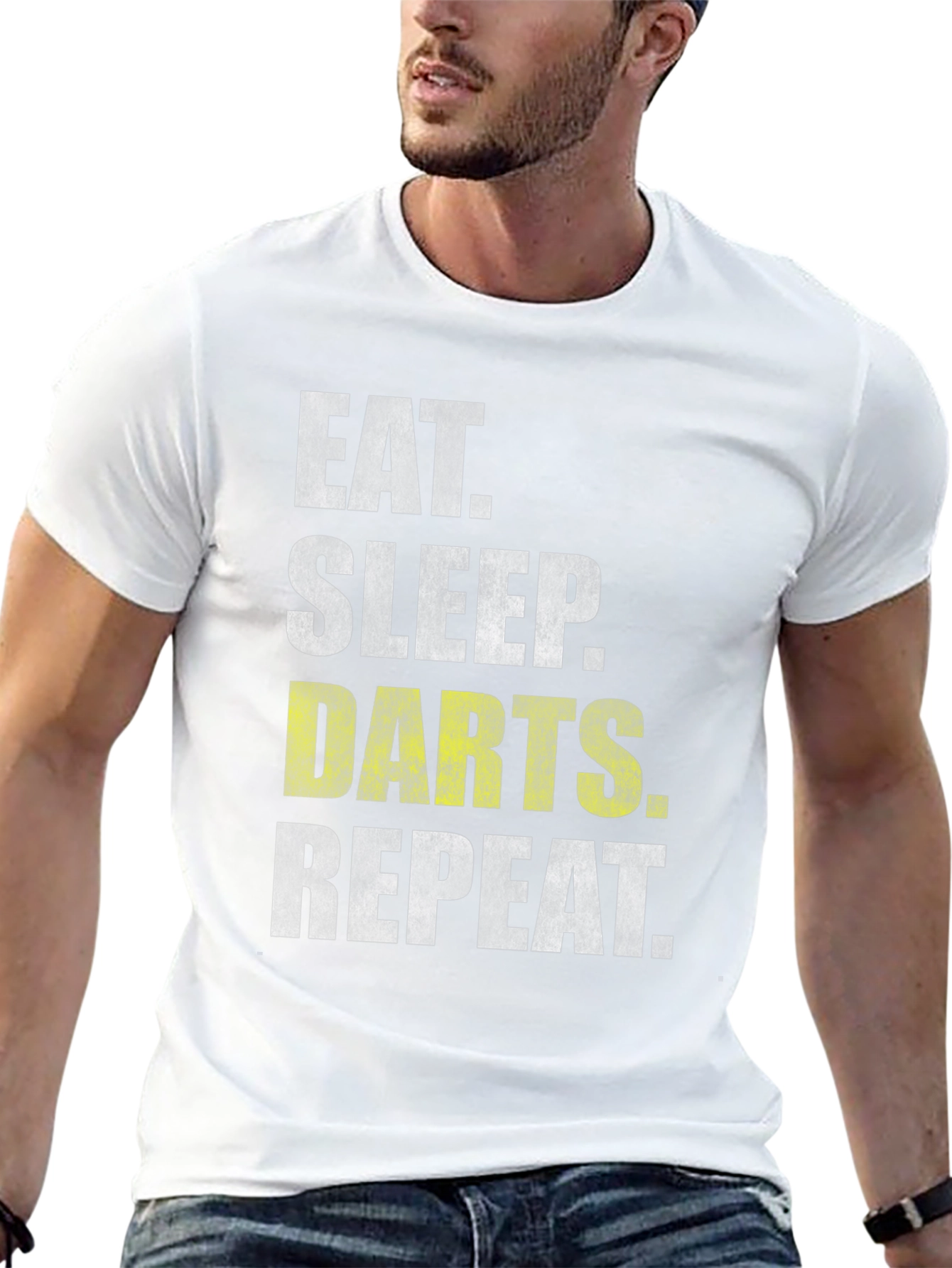 Eat Sleep Darts Repeat Black T-Shirt